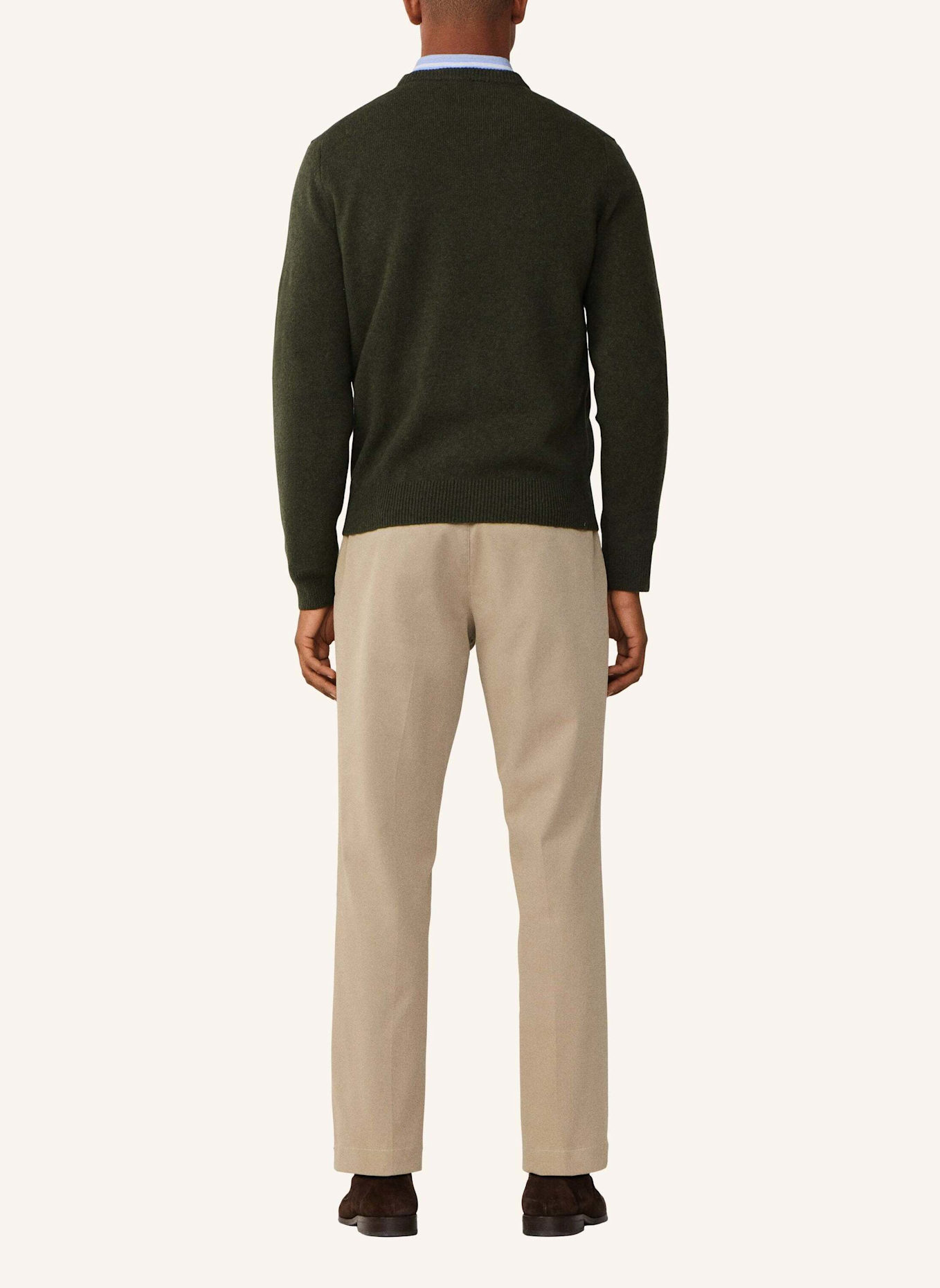 HACKETT LONDON Pullover LAMBSWOOL CREW: GRÜN