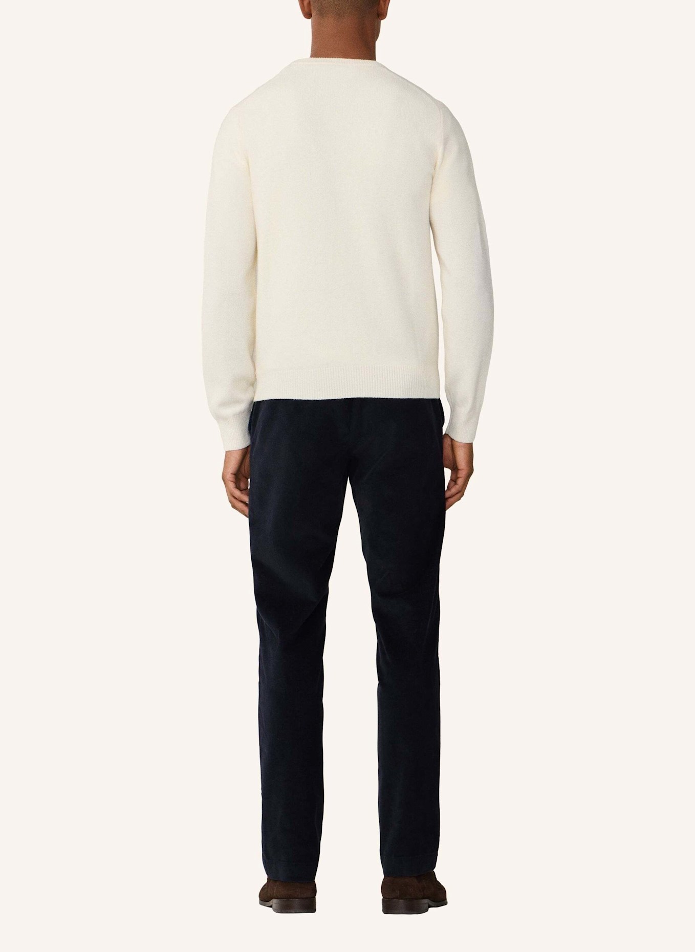 HACKETT LONDON Pullover LAMBSWOOL CREW: CREME