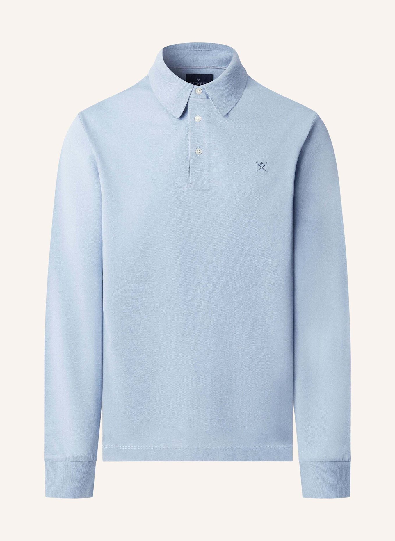 HACKETT LONDON Poloshirt FASHIONED COLLAR LS: BLAU