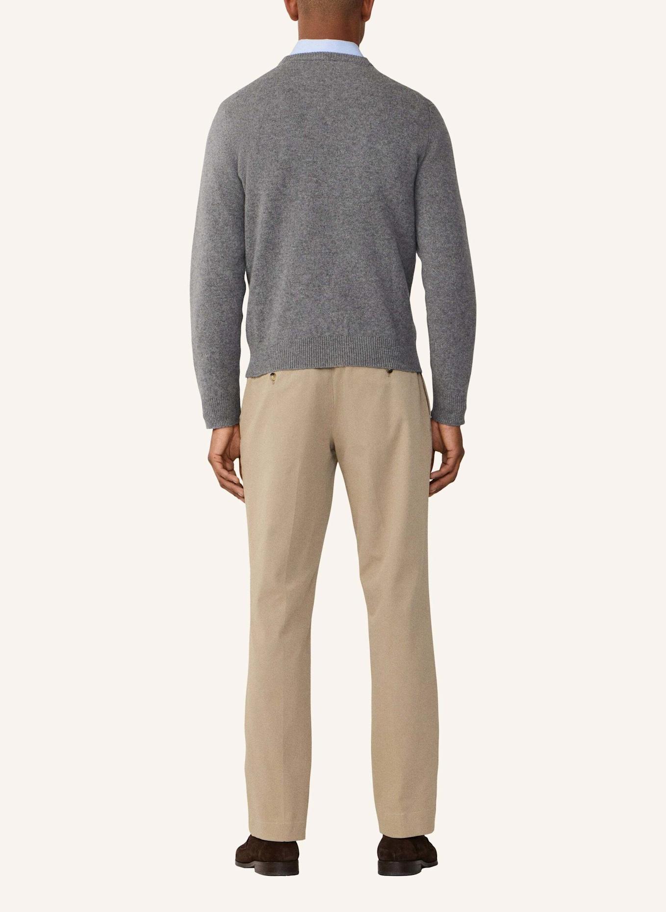 HACKETT LONDON Pullover LAMBSWOOL CREW: GRAU