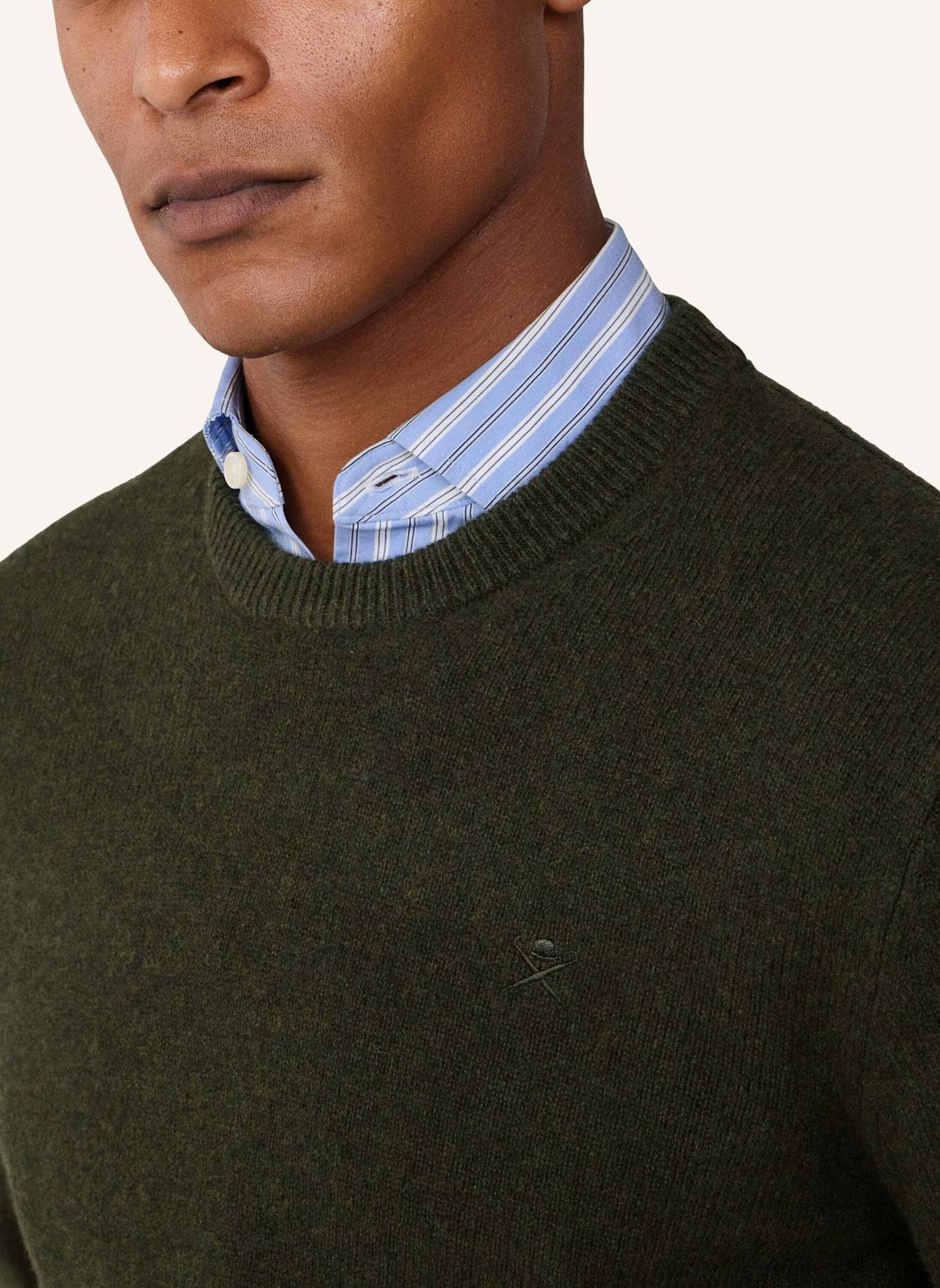 HACKETT LONDON Pullover LAMBSWOOL CREW: GRÜN
