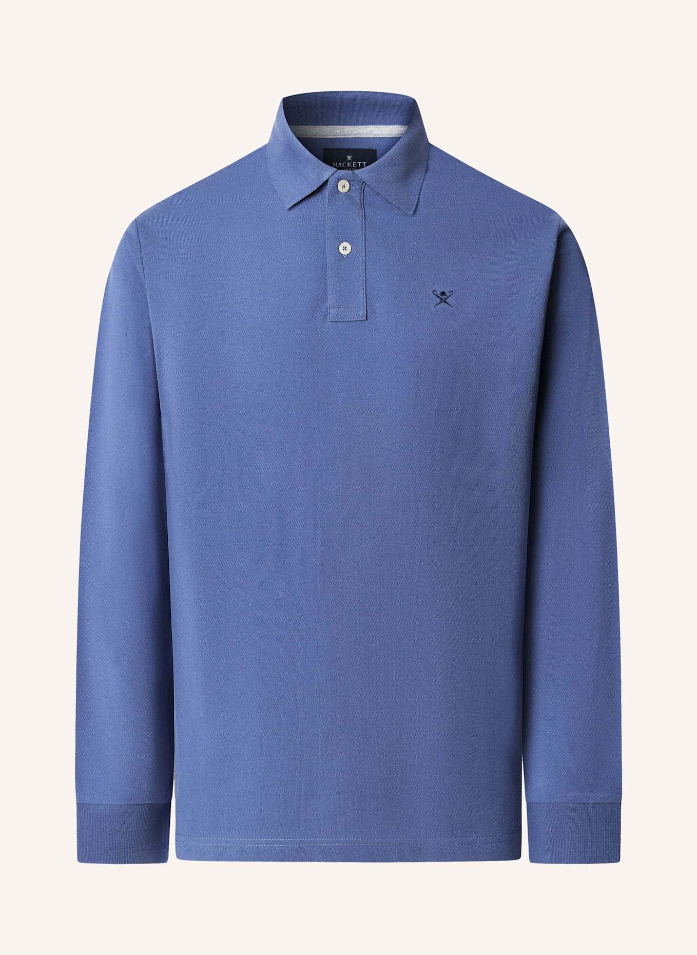 HACKETT LONDON Poloshirt SLIM FIT LOGO LS: BLAU
