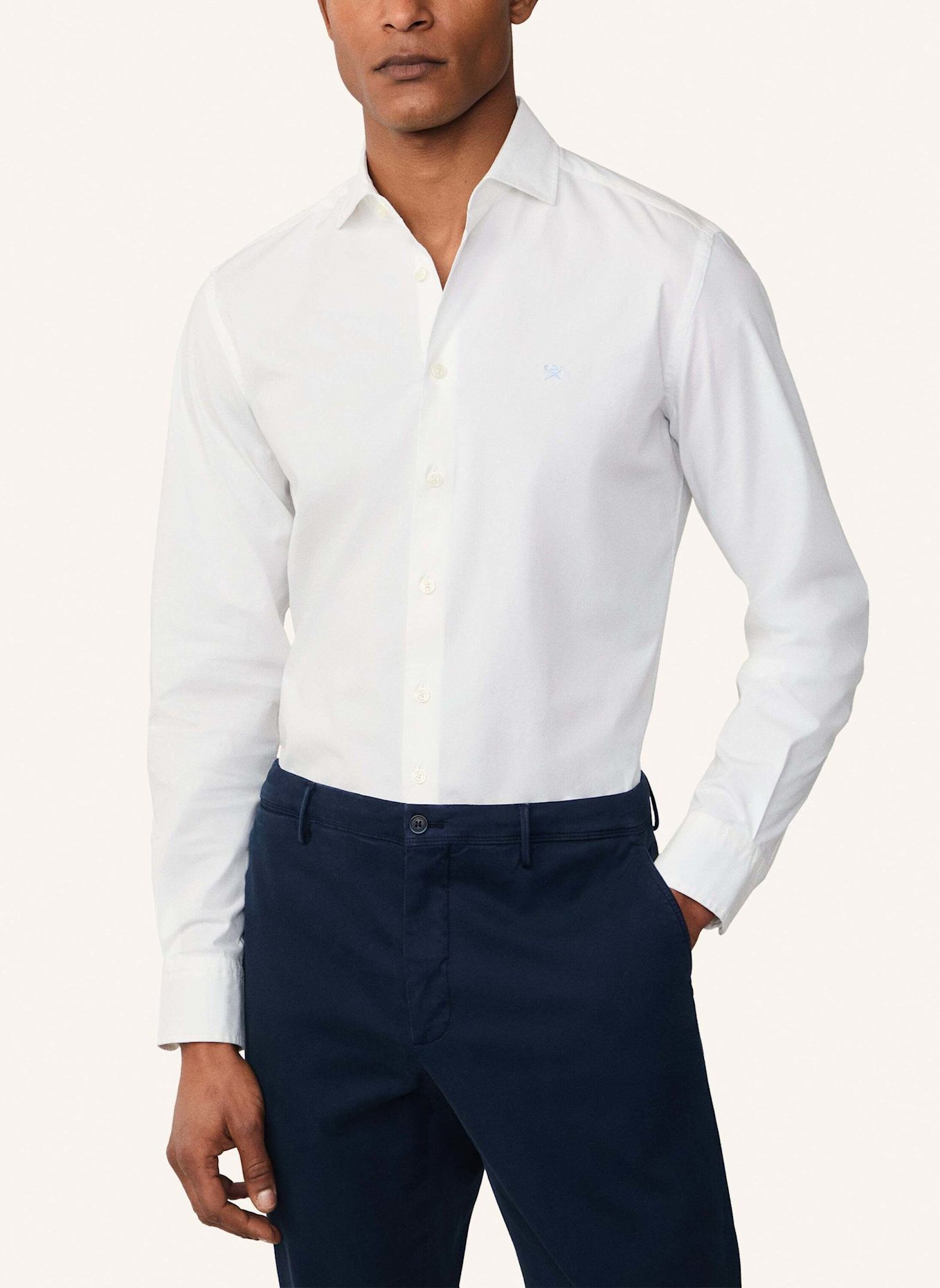 HACKETT LONDON Freizeithemd ESS GMD POPLIN: WEISS