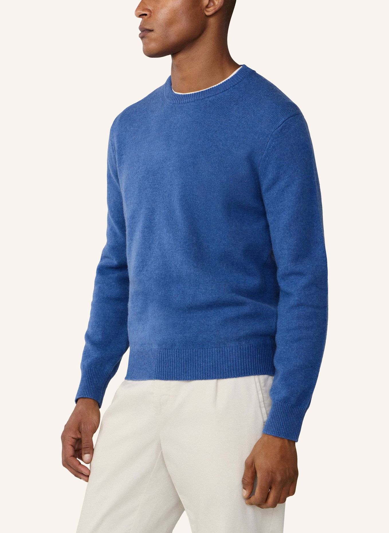 HACKETT LONDON Pullover LAMBSWOOL CREW: DUNKELBLAU