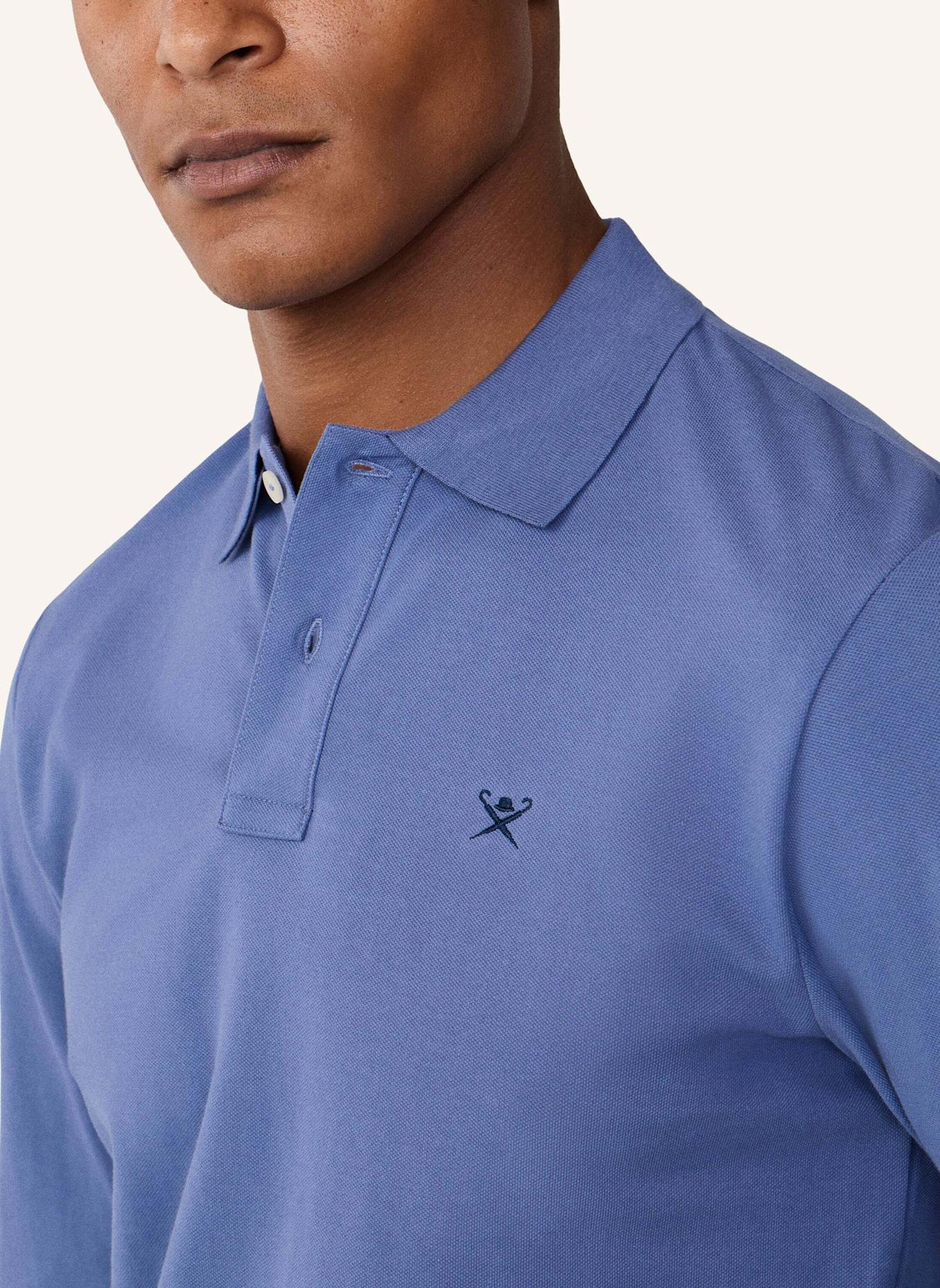 HACKETT LONDON Poloshirt SLIM FIT LOGO LS: BLAU