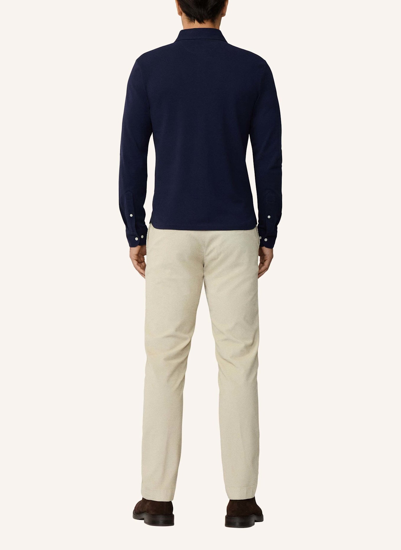 HACKETT LONDON Poloshirt PIPED SHIRT POLO LS: BLAU