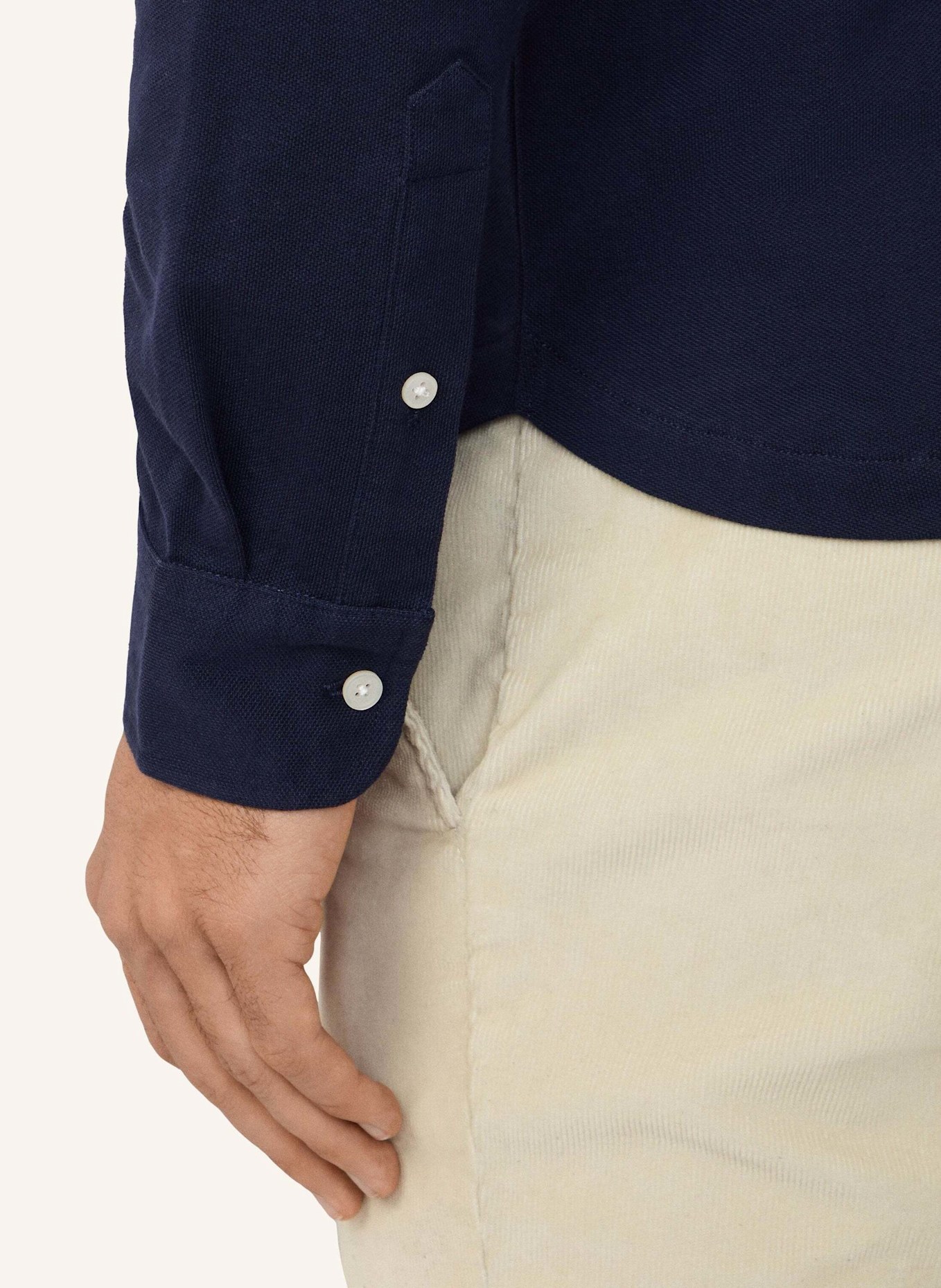 HACKETT LONDON Poloshirt PIPED SHIRT POLO LS: BLAU