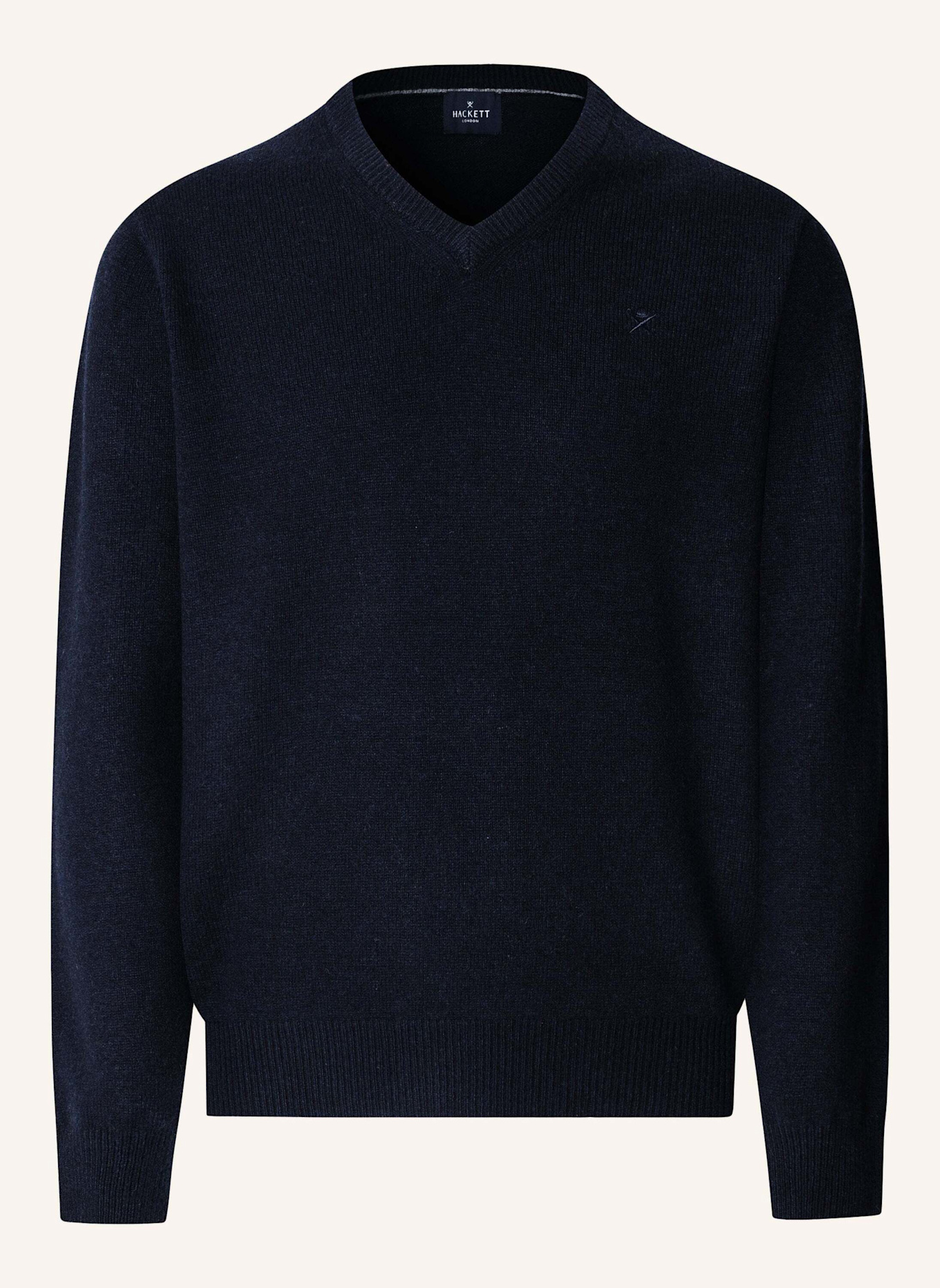 HACKETT LONDON Pullover LAMBSWOOL V NECK: BLAU