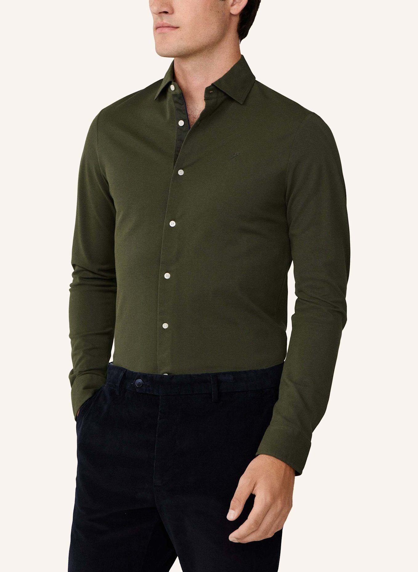 HACKETT LONDON Poloshirt PIPED SHIRT POLO LS: GRÜN