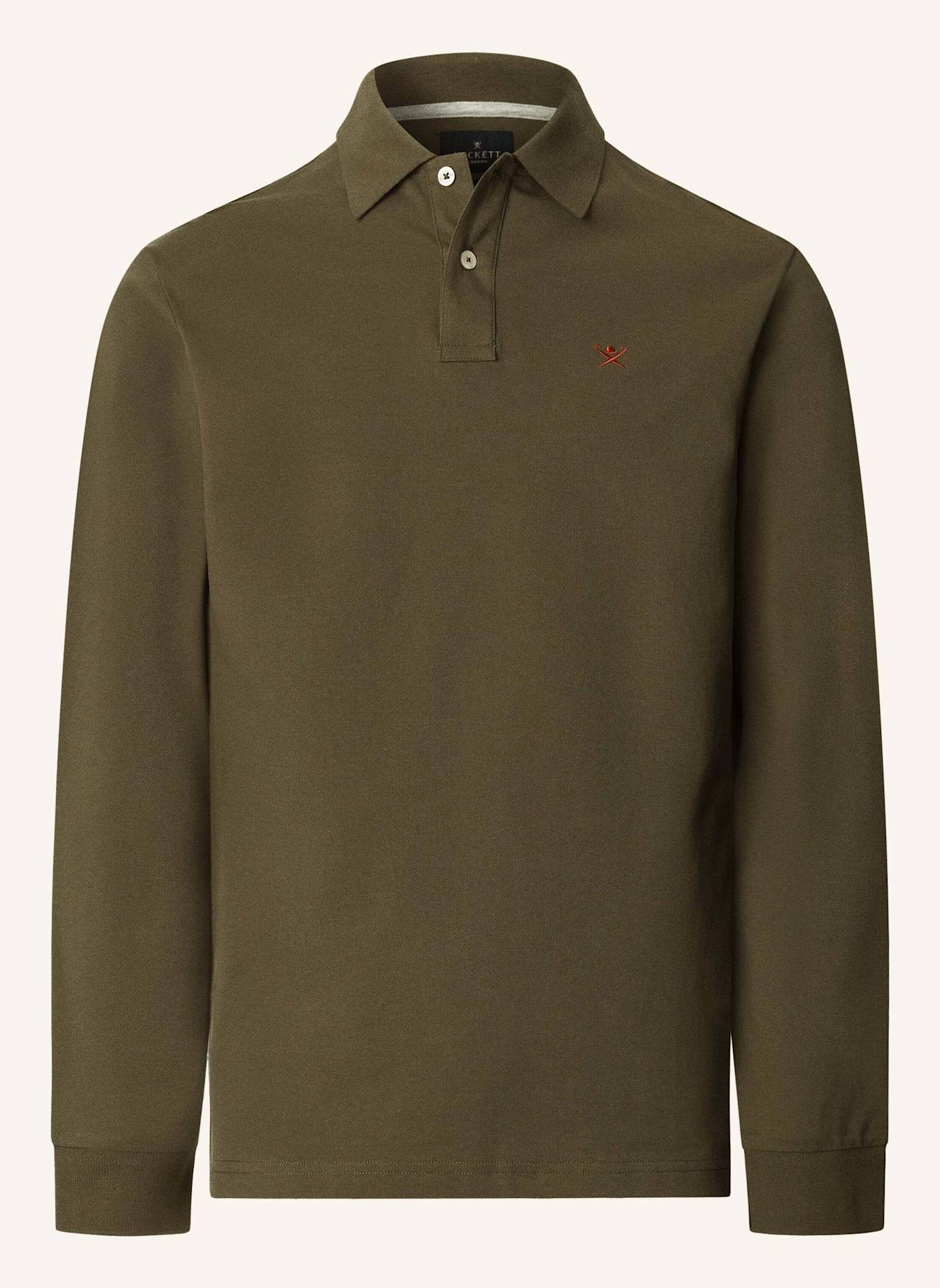 HACKETT LONDON Poloshirt SLIM FIT LOGO LS: GRÜN