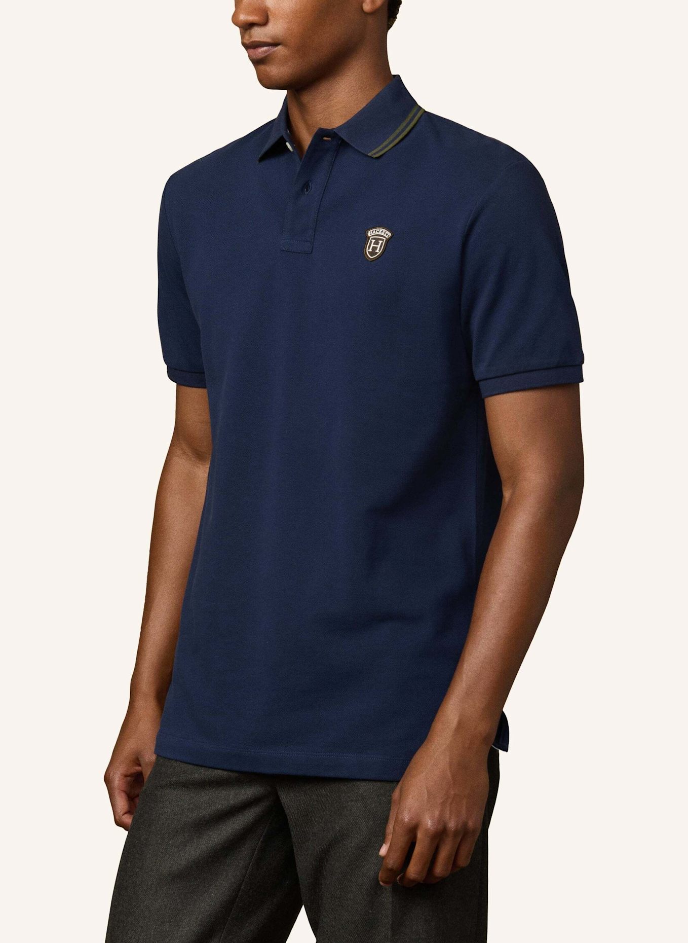 HACKETT LONDON Poloshirt HERITAGE BADGE POLO: BLAU