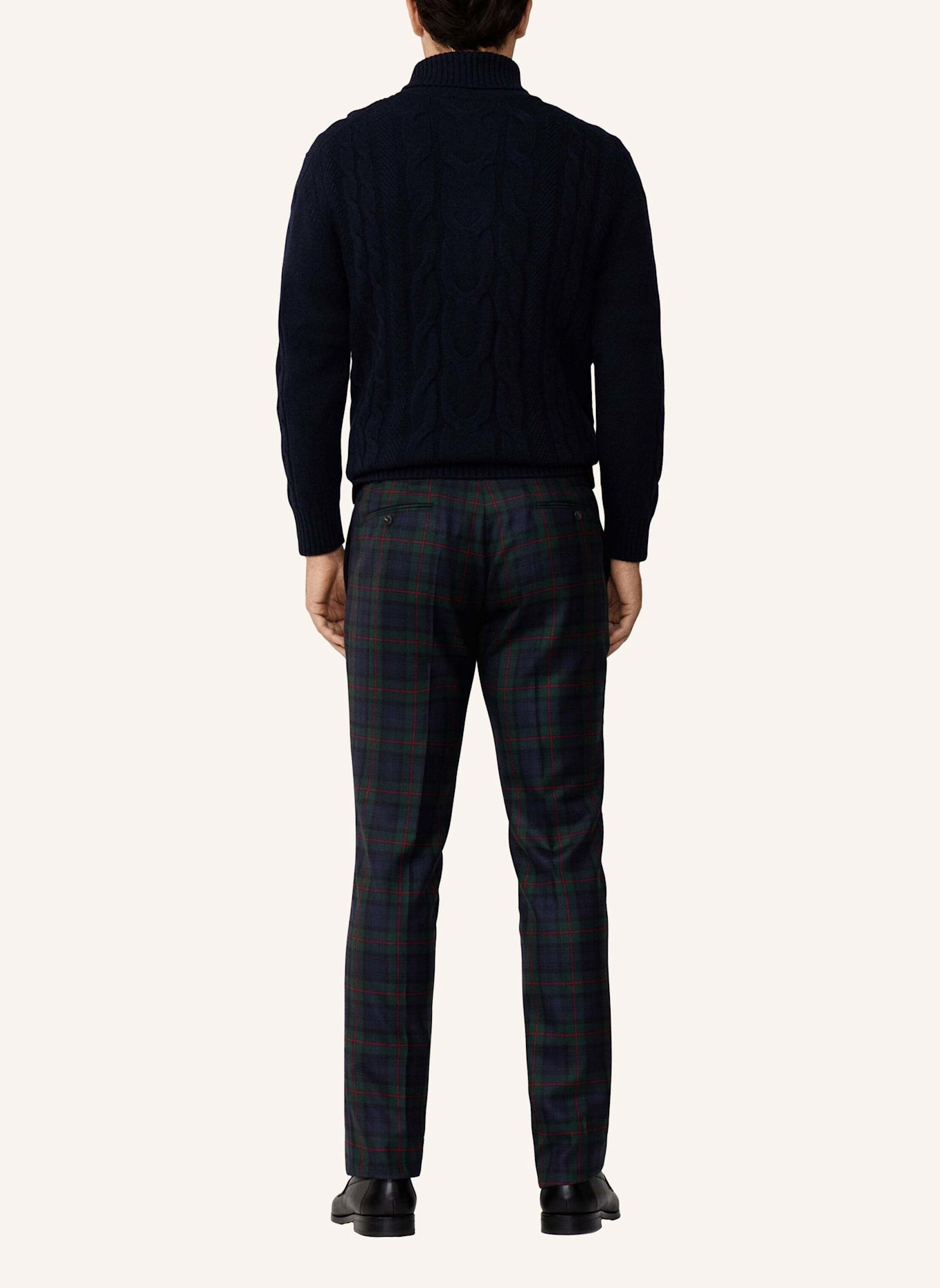 HACKETT LONDON Businesshose GREEN TARTAN TRS: GRÜN