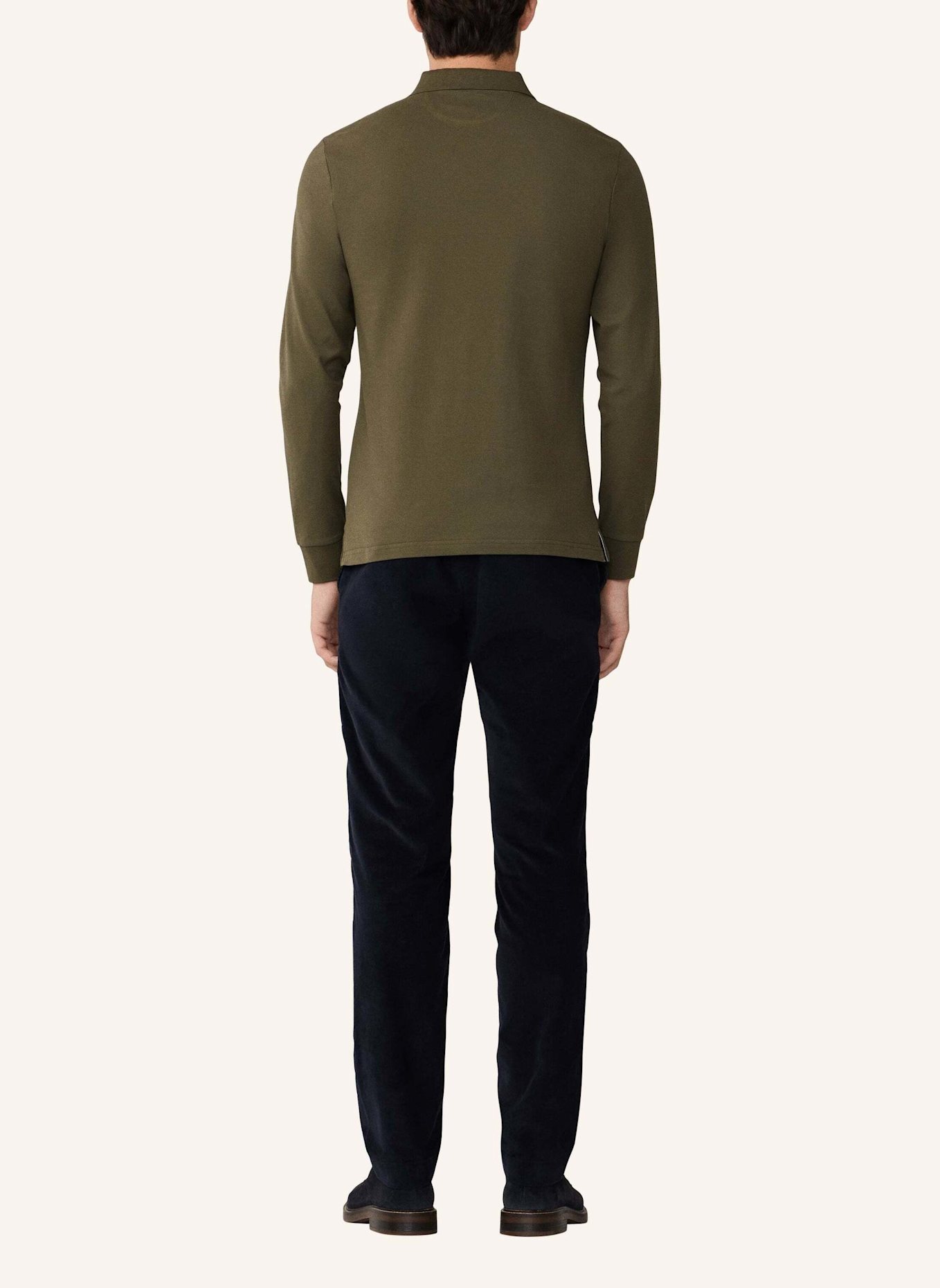 HACKETT LONDON Poloshirt SLIM FIT LOGO LS: GRÜN