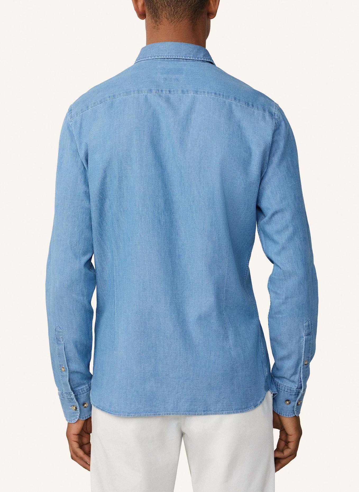 HACKETT LONDON Freizeithemd INDIGO DOBBY: HELLBLAU