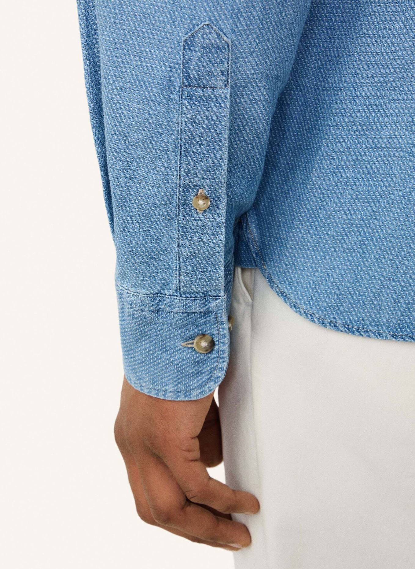 HACKETT LONDON Freizeithemd INDIGO DOBBY: HELLBLAU