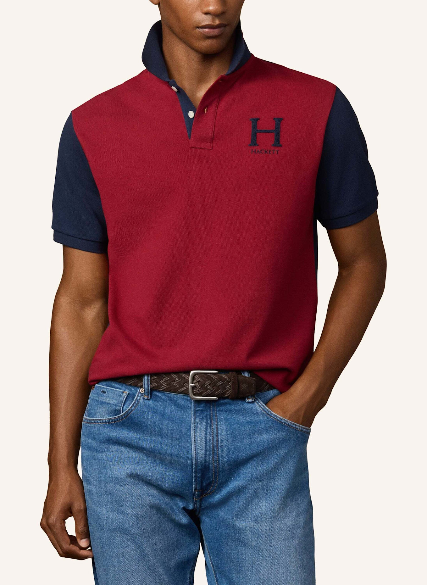 HACKETT LONDON Poloshirt HERITAGE PEAKS MULTI: ROT