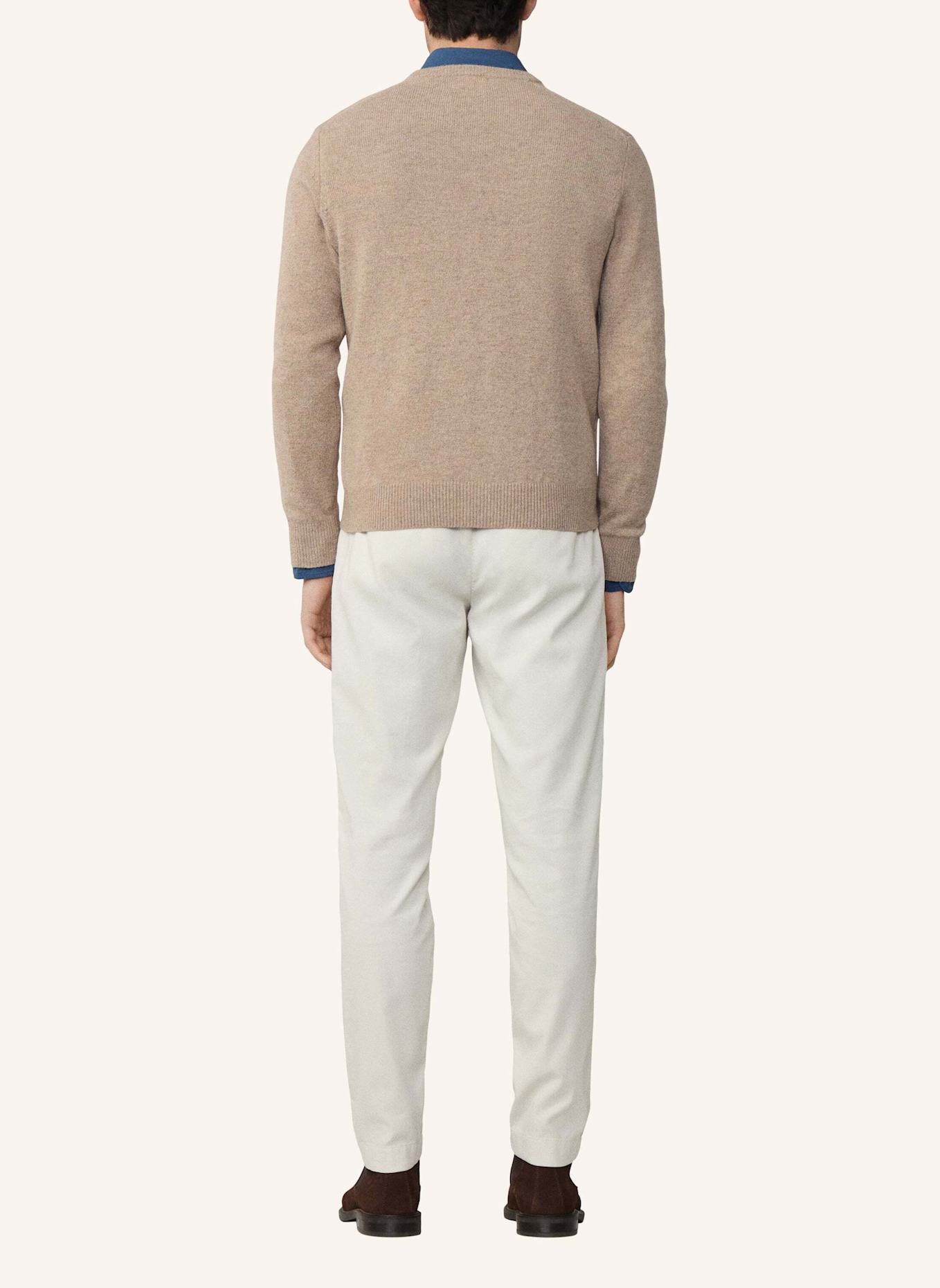 HACKETT LONDON Pullover LAMBSWOOL V NECK: BEIGE
