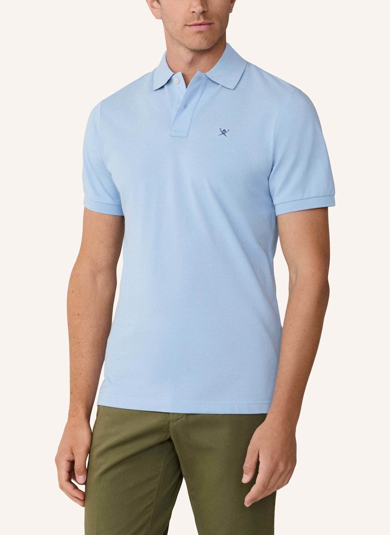 HACKETT LONDON Poloshirt SLIM FIT LOGO: BLAU