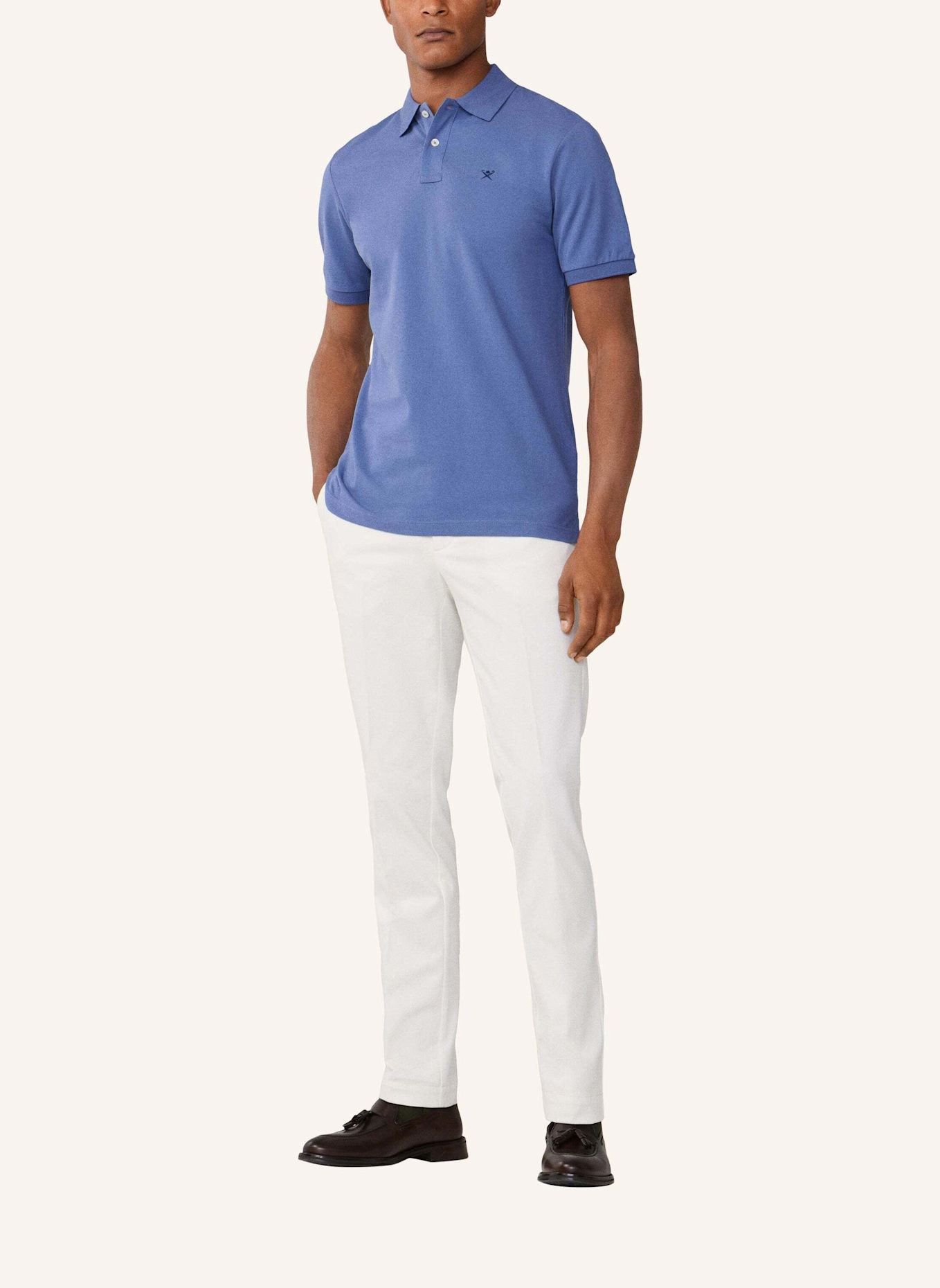 HACKETT LONDON Poloshirt SLIM FIT LOGO: BLAU