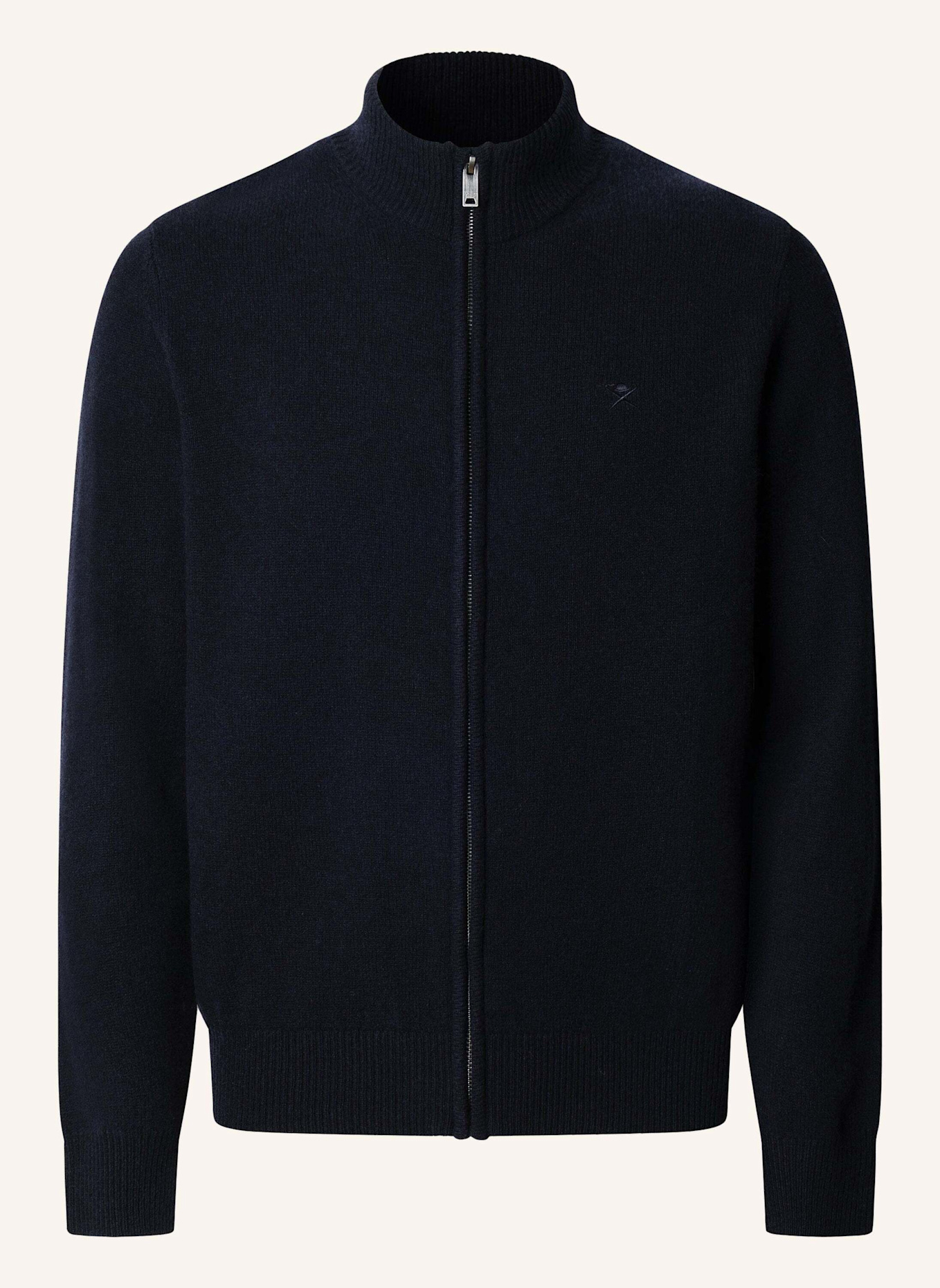 HACKETT LONDON Strickjacken Cardigan LAMBSWOOL FZIP: BLAU