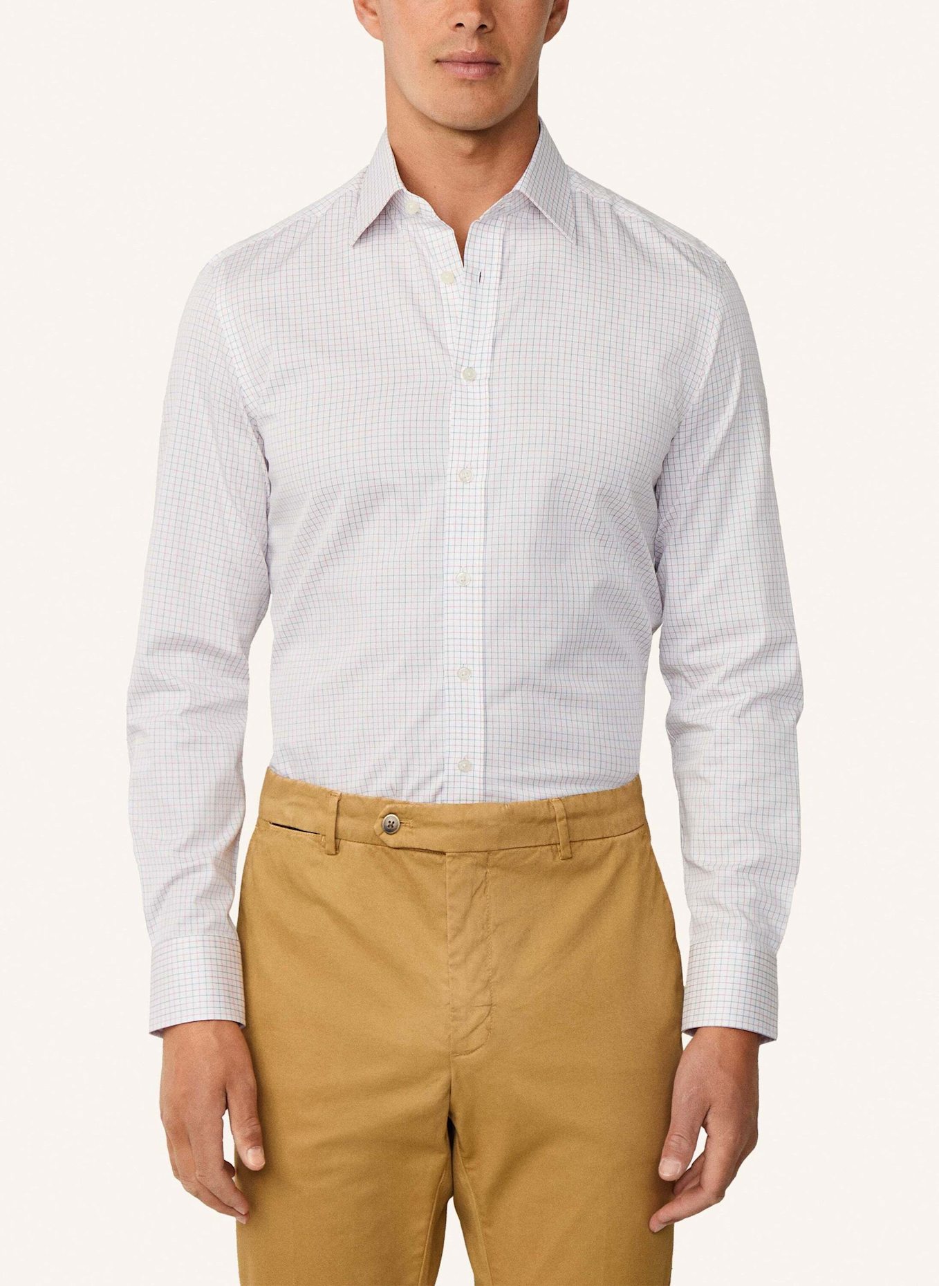 HACKETT LONDON Freizeithemd FINE TATTERSALL: ROT