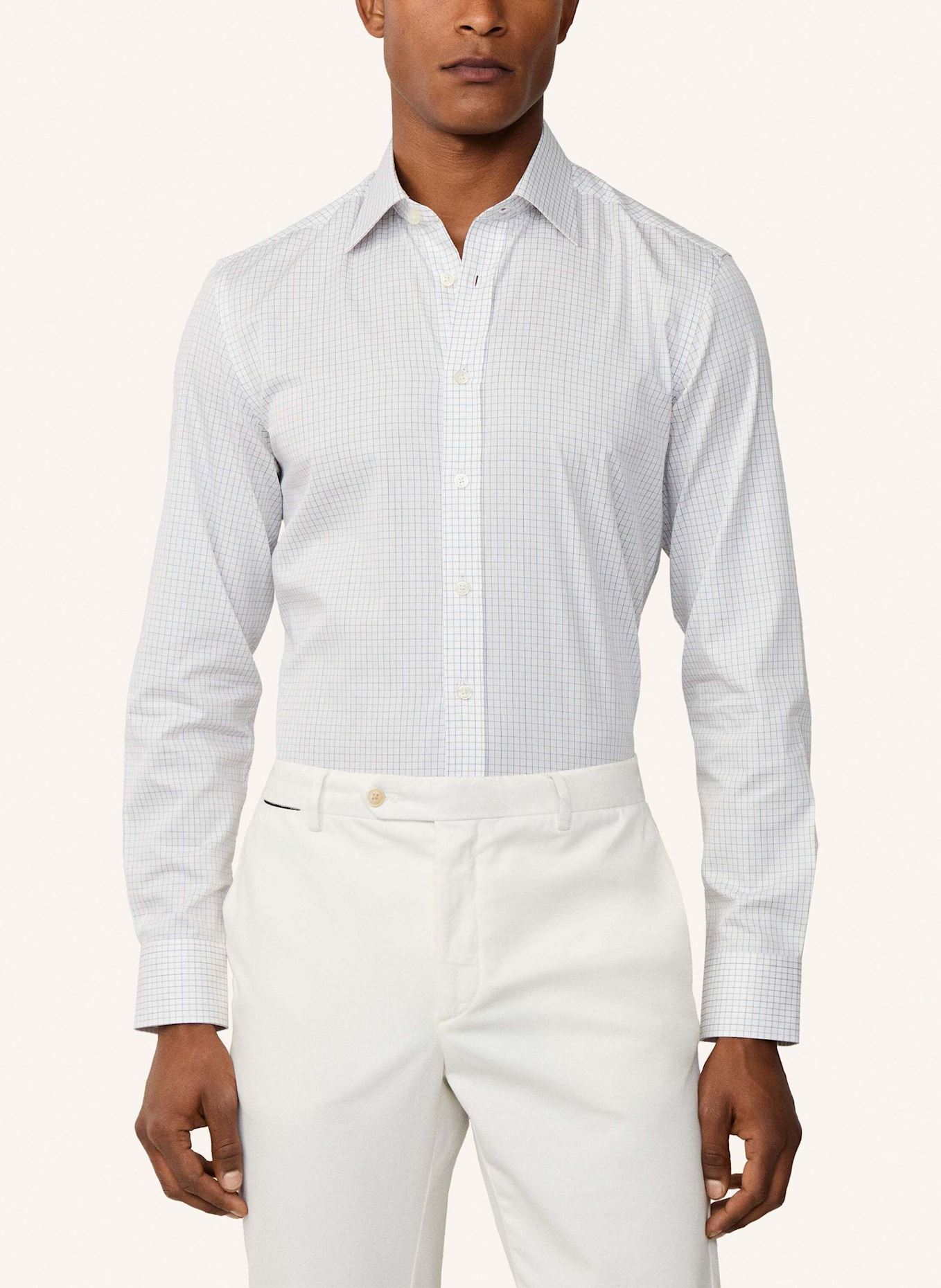 HACKETT LONDON Freizeithemd FINE TATTERSALL: BRAUN