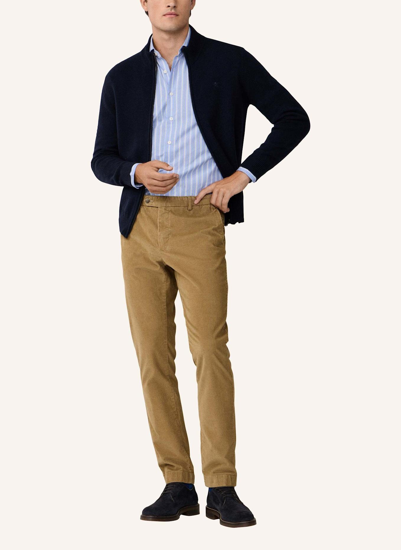 HACKETT LONDON Strickjacken Cardigan LAMBSWOOL FZIP: BLAU