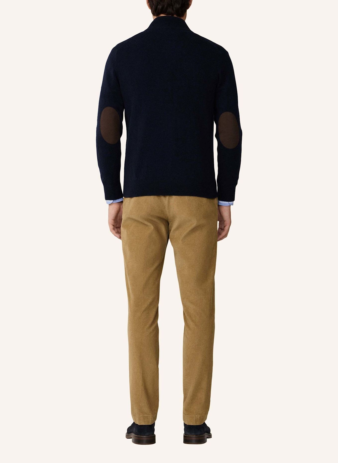 HACKETT LONDON Strickjacken Cardigan LAMBSWOOL FZIP: BLAU