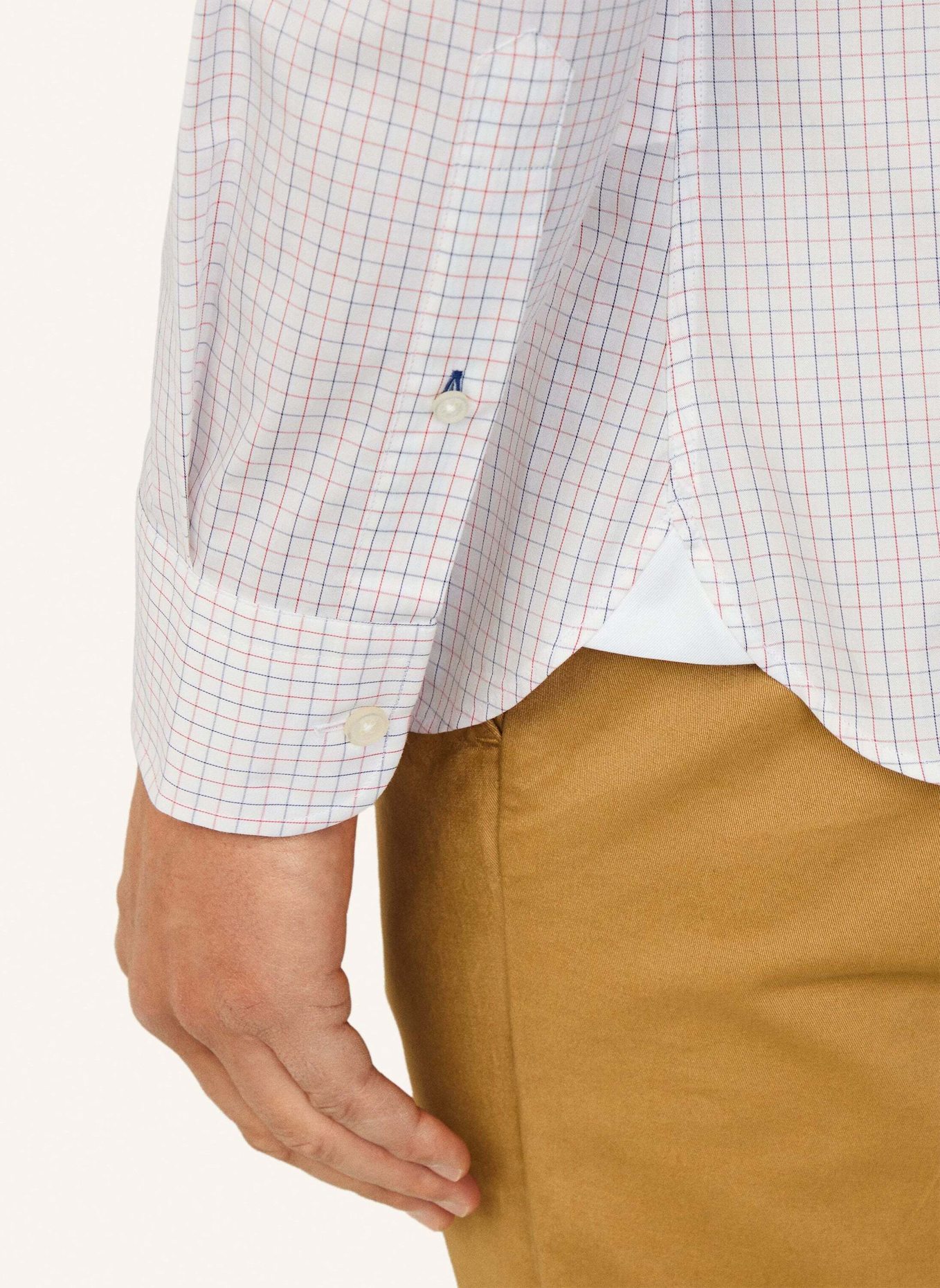 HACKETT LONDON Freizeithemd FINE TATTERSALL: ROT