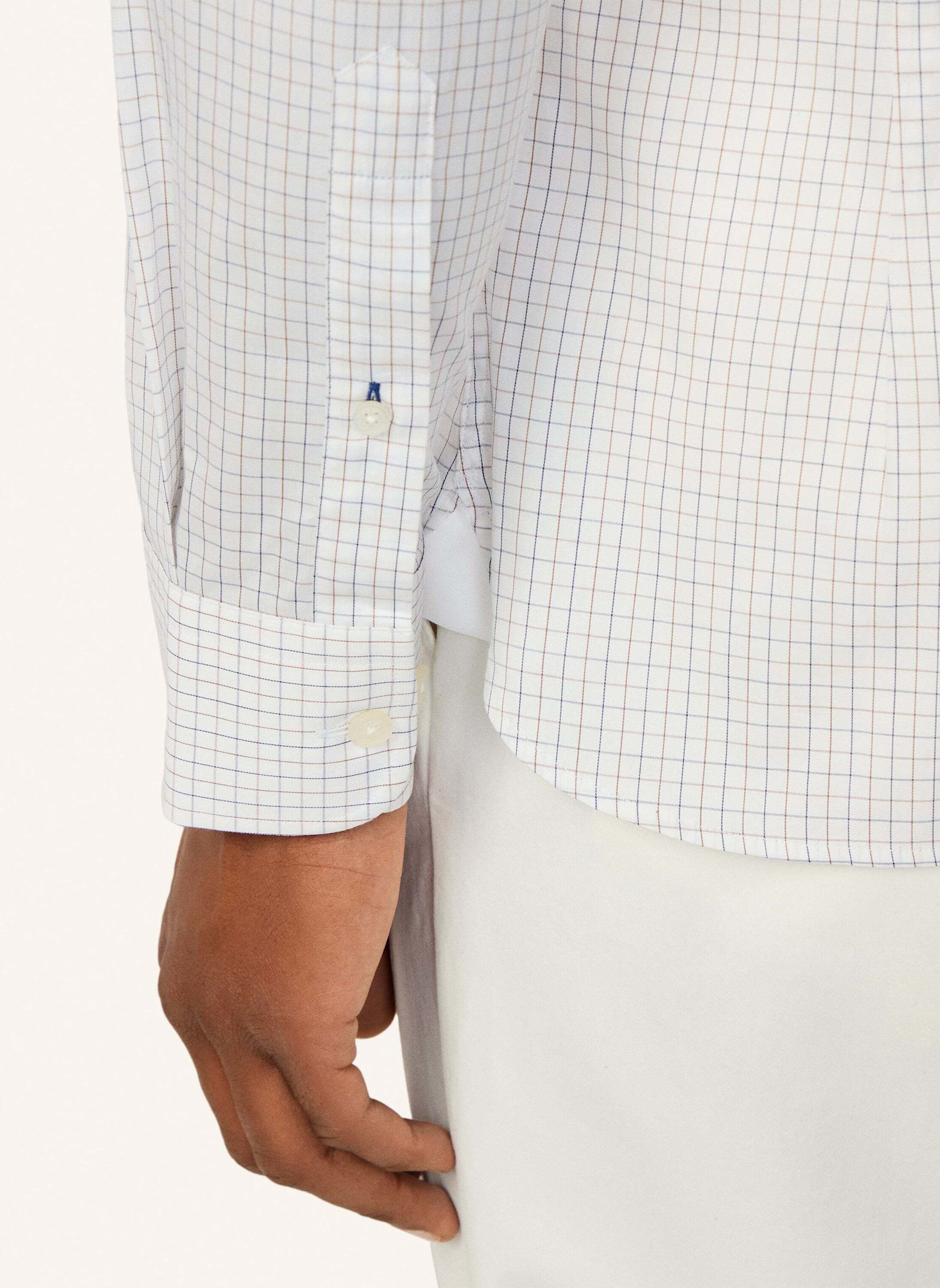 HACKETT LONDON Freizeithemd FINE TATTERSALL: BRAUN