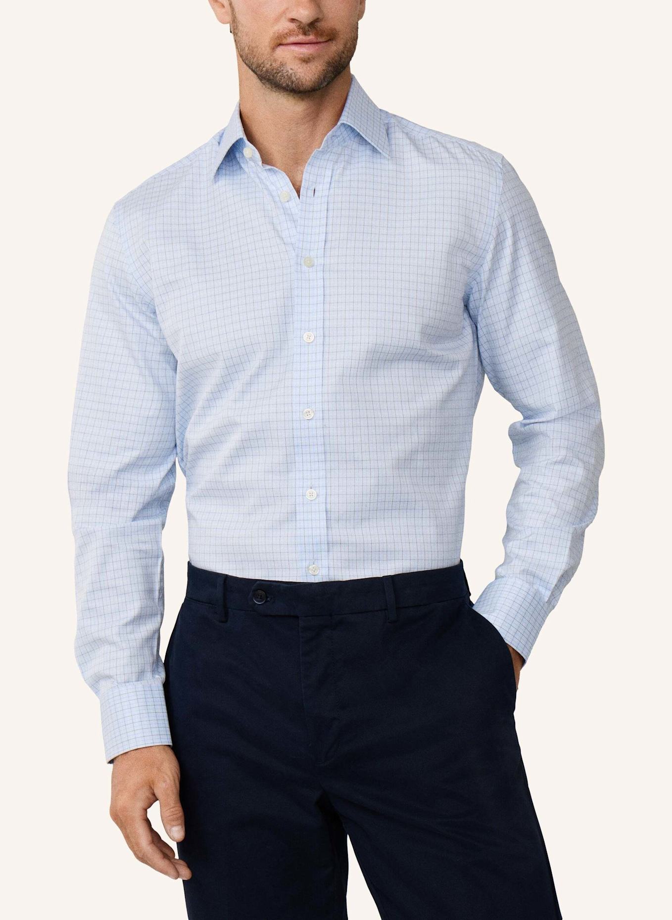 HACKETT LONDON Freizeithemd SKY TATTERSALL: HELLBLAU