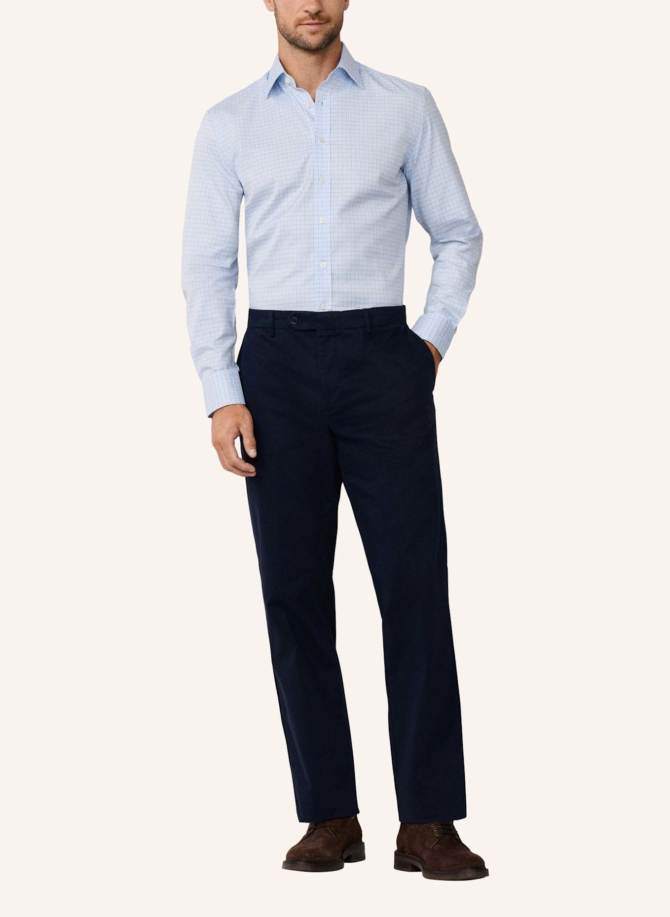 HACKETT LONDON Freizeithemd SKY TATTERSALL: HELLBLAU