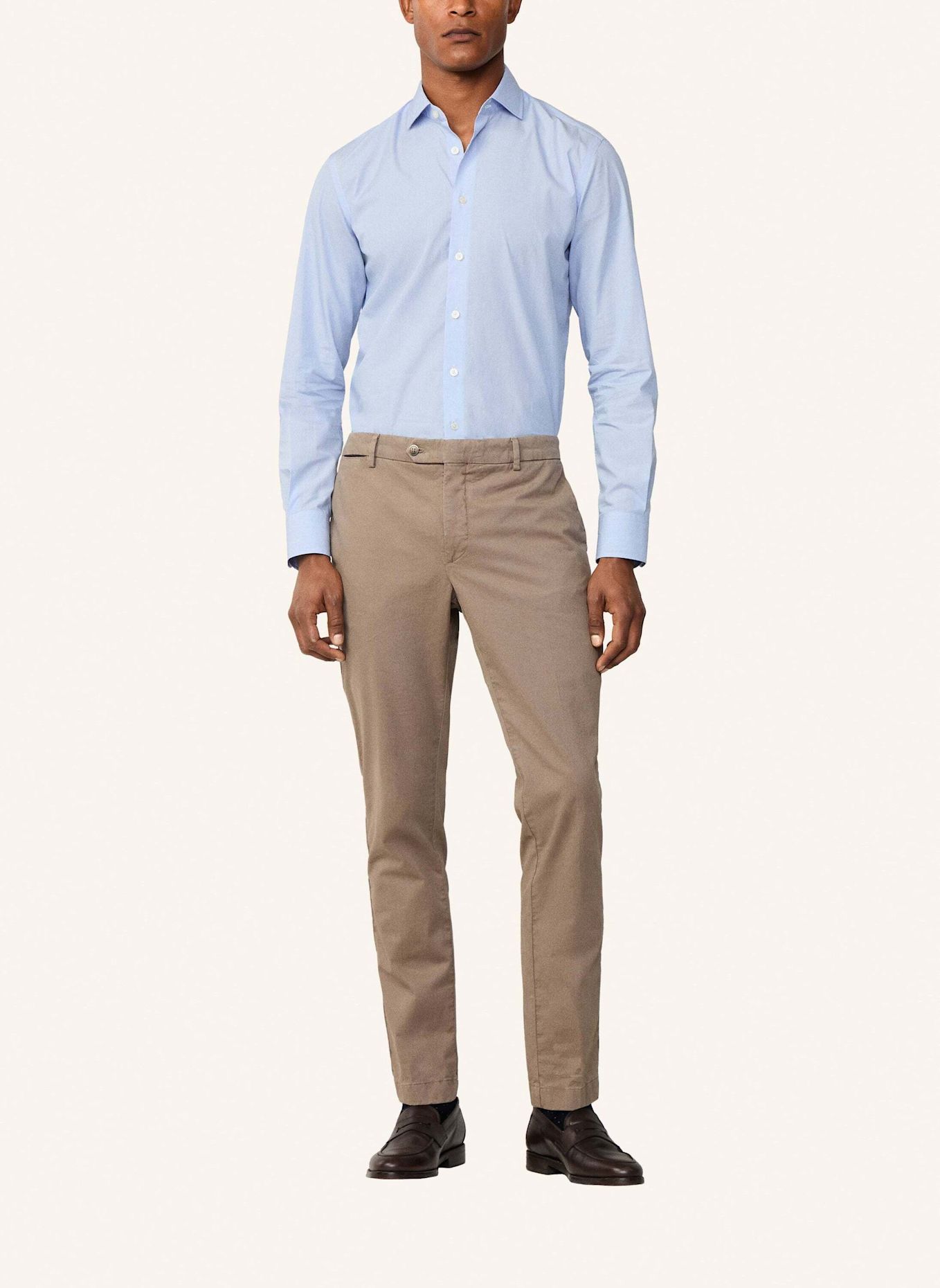 HACKETT LONDON Freizeithemd HAIRLINE STRIPE: HELLBLAU