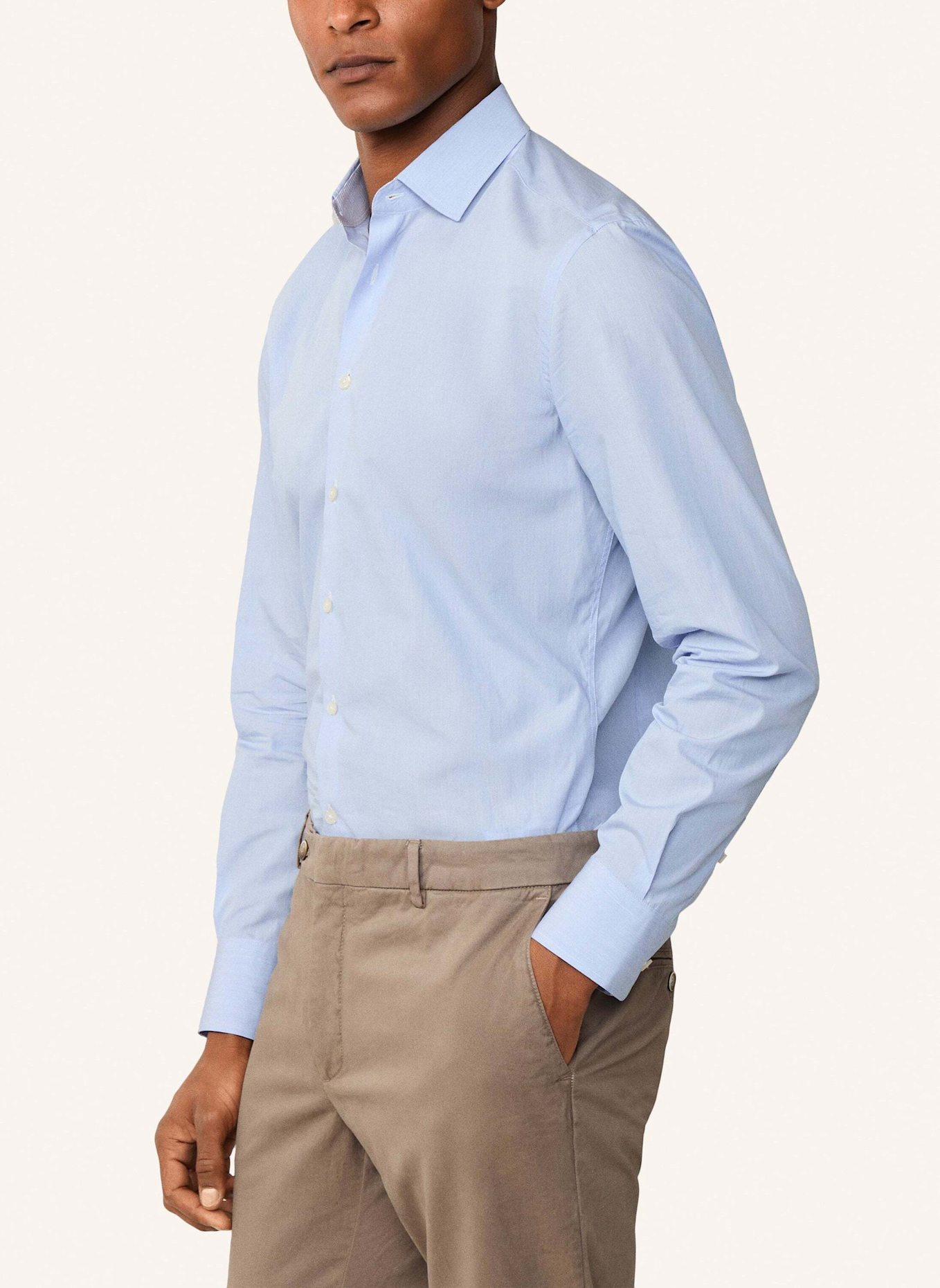 HACKETT LONDON Freizeithemd HAIRLINE STRIPE: HELLBLAU