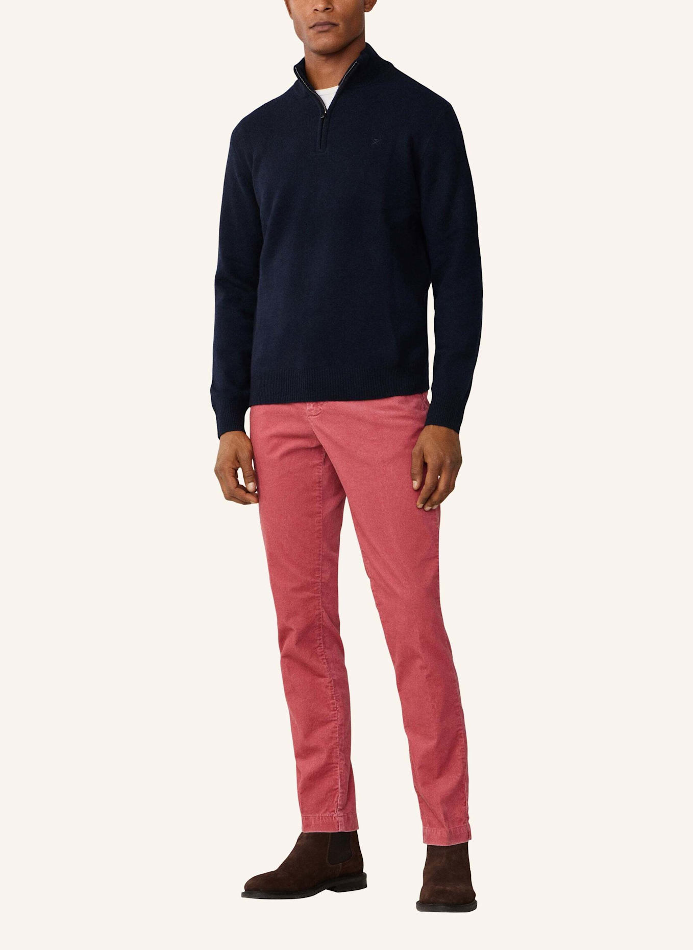 HACKETT LONDON Pullover LAMBSWOOL HZIP: BLAU