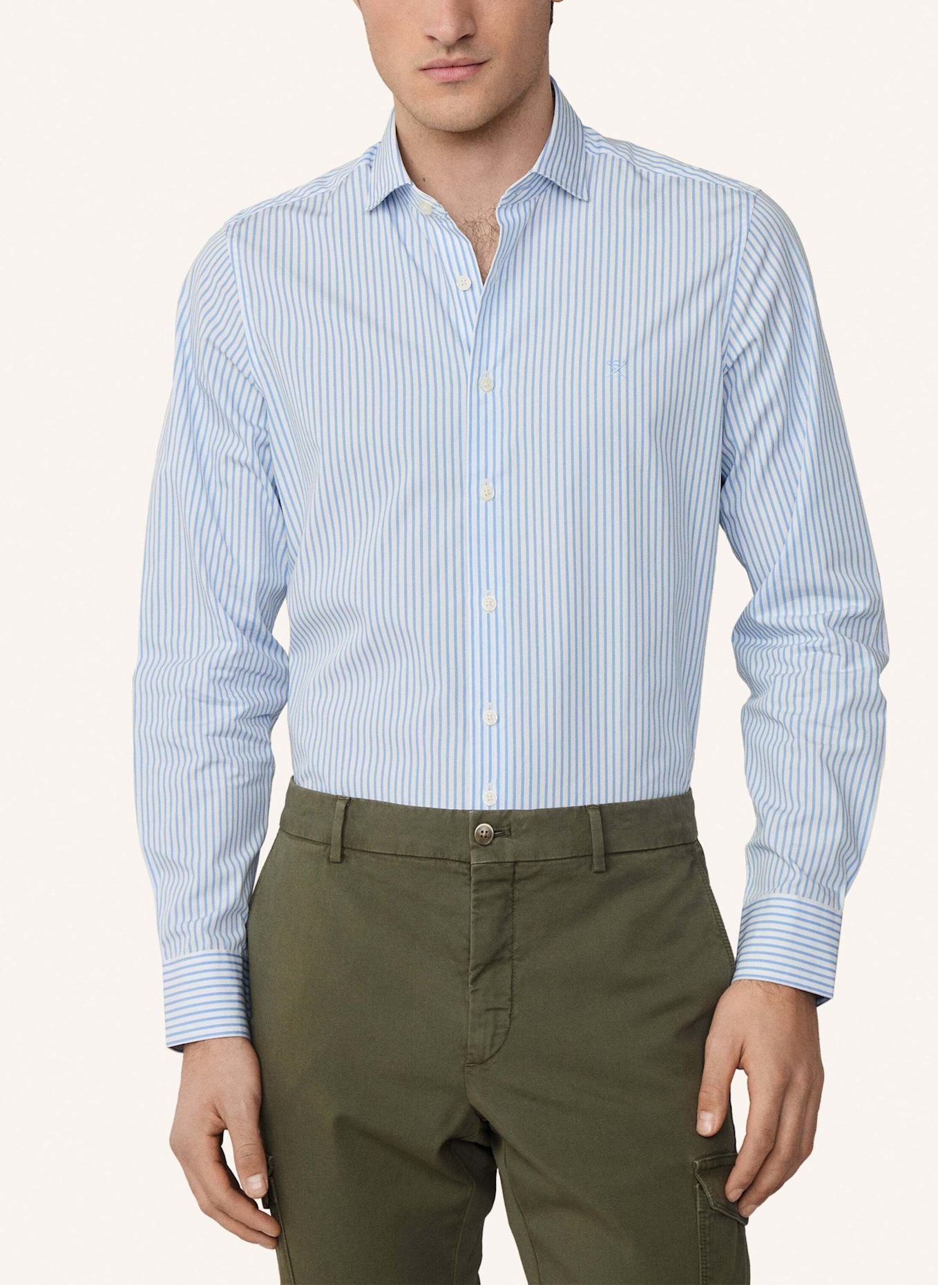 HACKETT LONDON Freizeithemd CITY BENGAL STRIPE: HELLBLAU