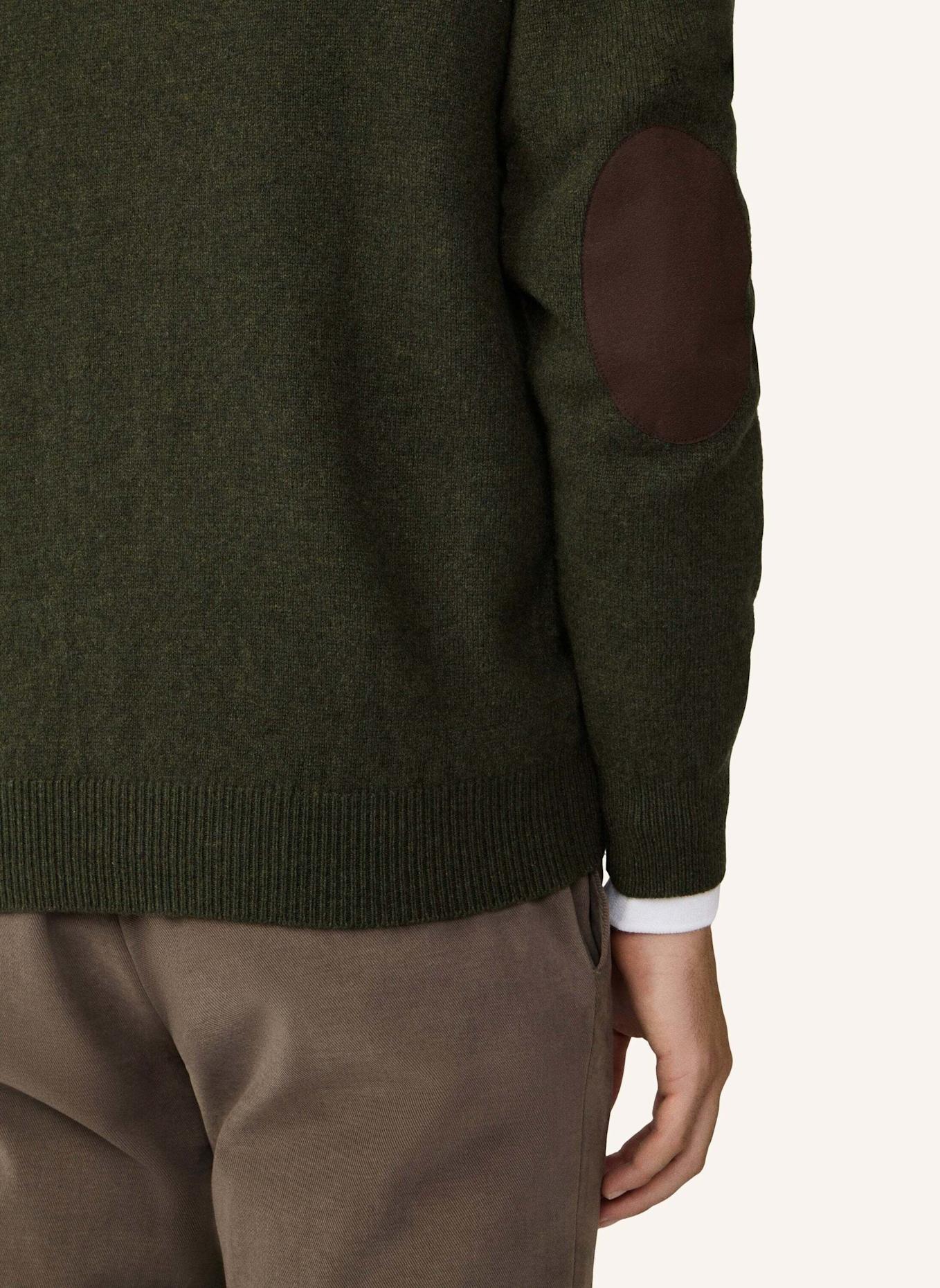 HACKETT LONDON Pullover LAMBSWOOL HZIP: GRÜN