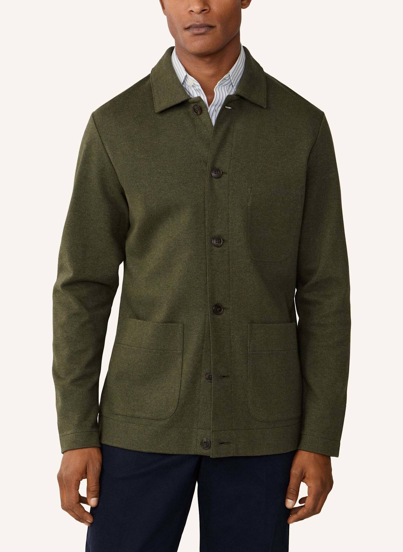 HACKETT LONDON Fieldjacket HBONE JACQ  SHIRT: GRÜN
