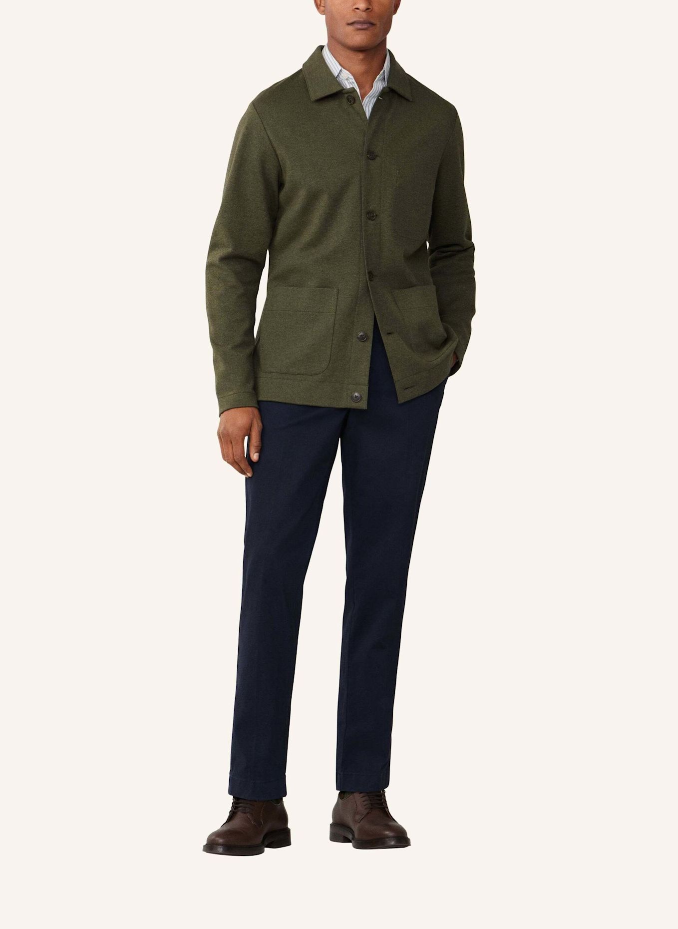 HACKETT LONDON Fieldjacket HBONE JACQ  SHIRT: GRÜN