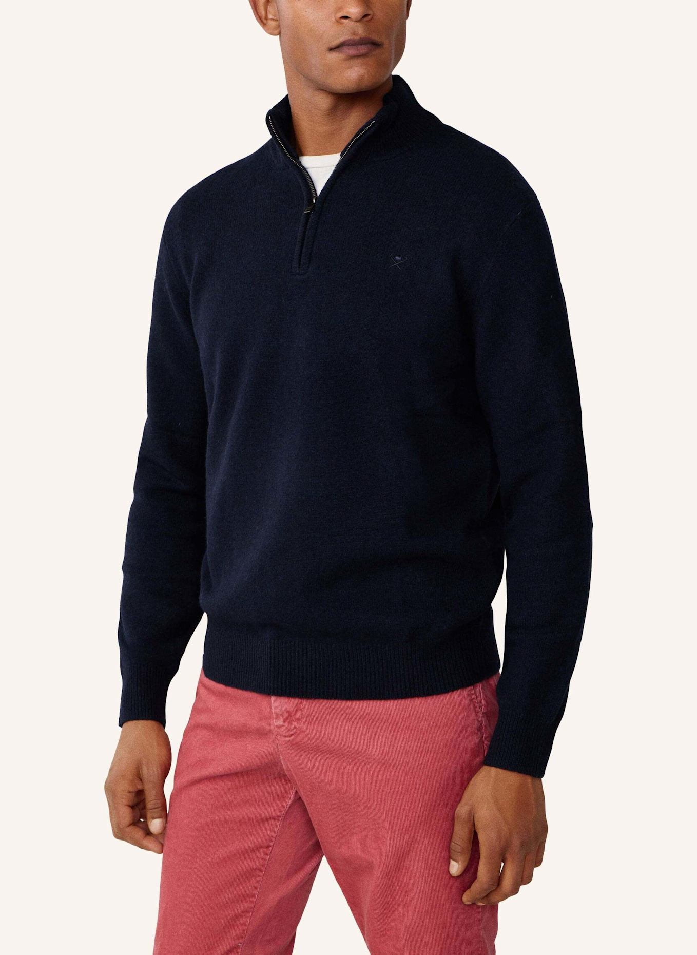 HACKETT LONDON Pullover LAMBSWOOL HZIP: BLAU