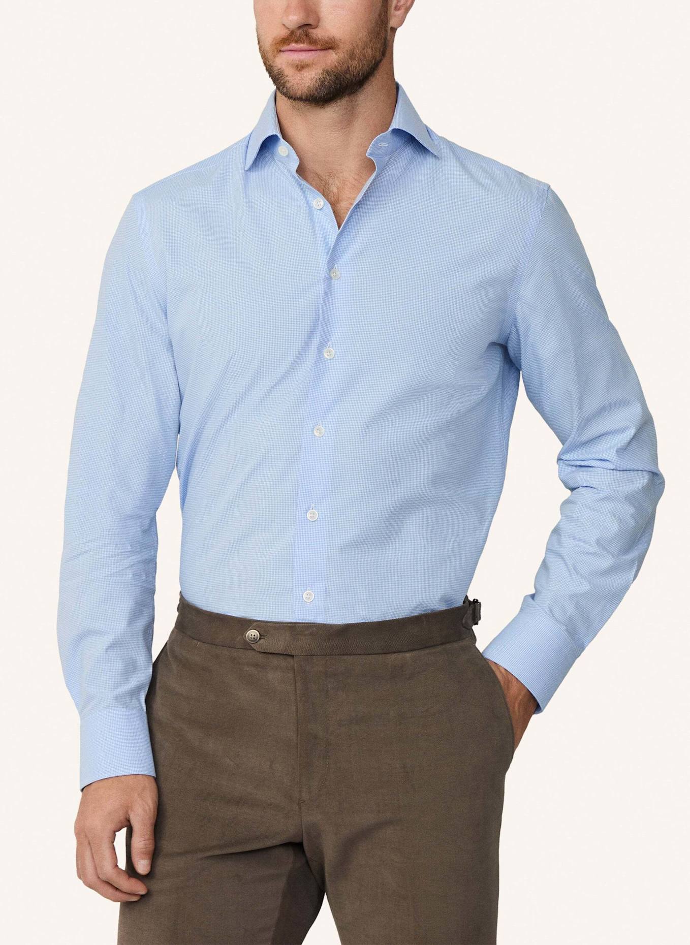 HACKETT LONDON Freizeithemd FORMAL GINGHAM: HELLBLAU