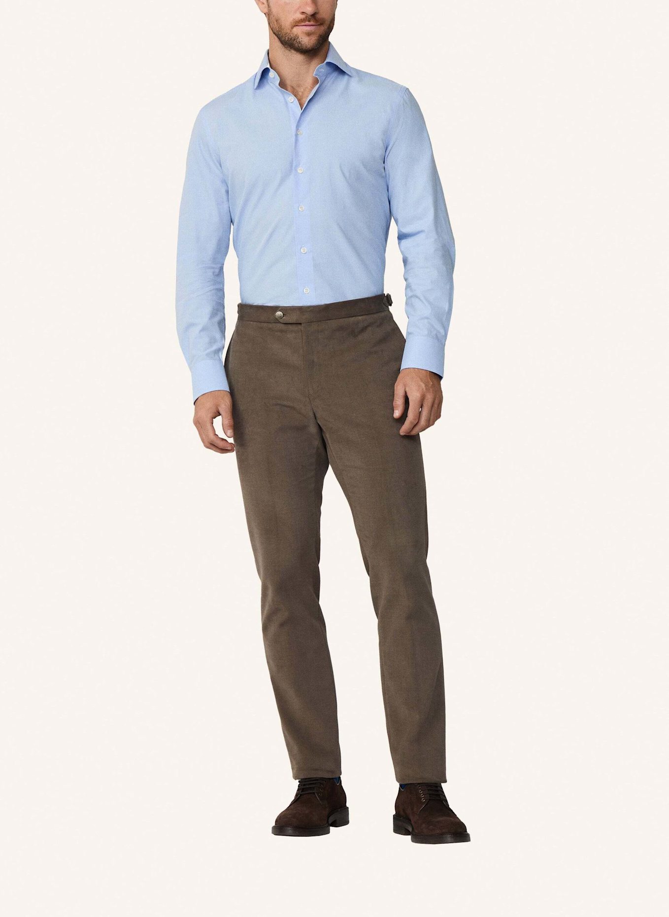 HACKETT LONDON Freizeithemd FORMAL GINGHAM: HELLBLAU