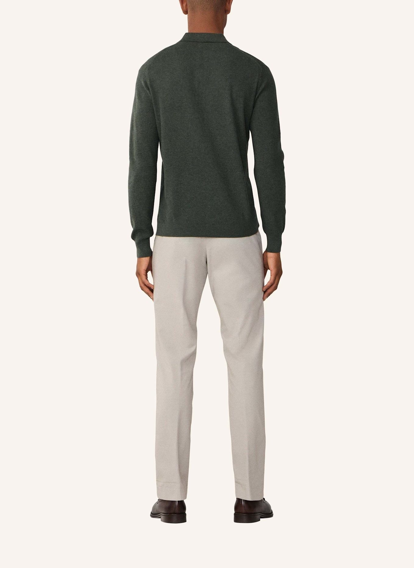 HACKETT LONDON Poloshirt TEXTURED LS KNIT POLO: GRÜN