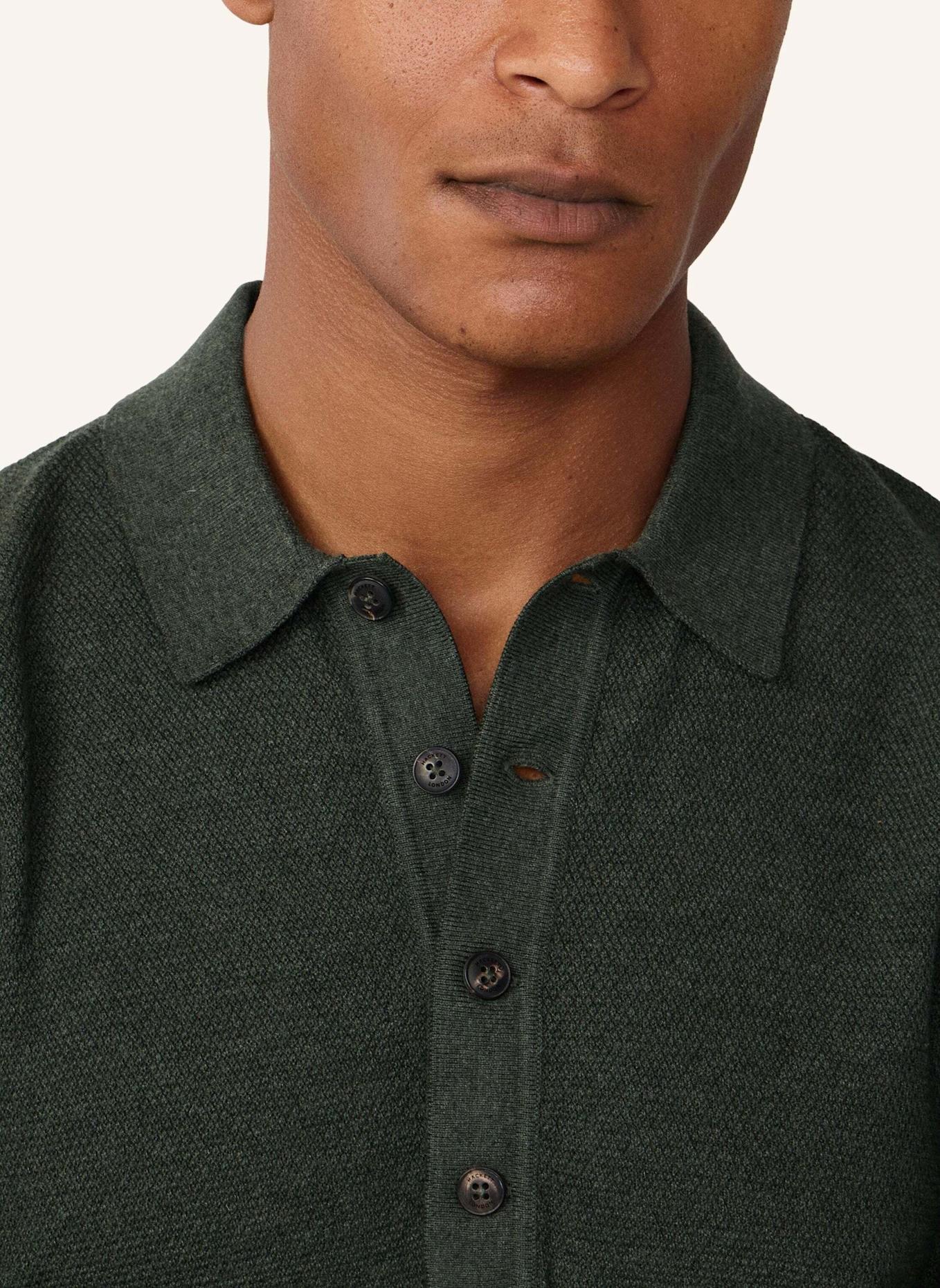 HACKETT LONDON Poloshirt TEXTURED LS KNIT POLO: GRÜN