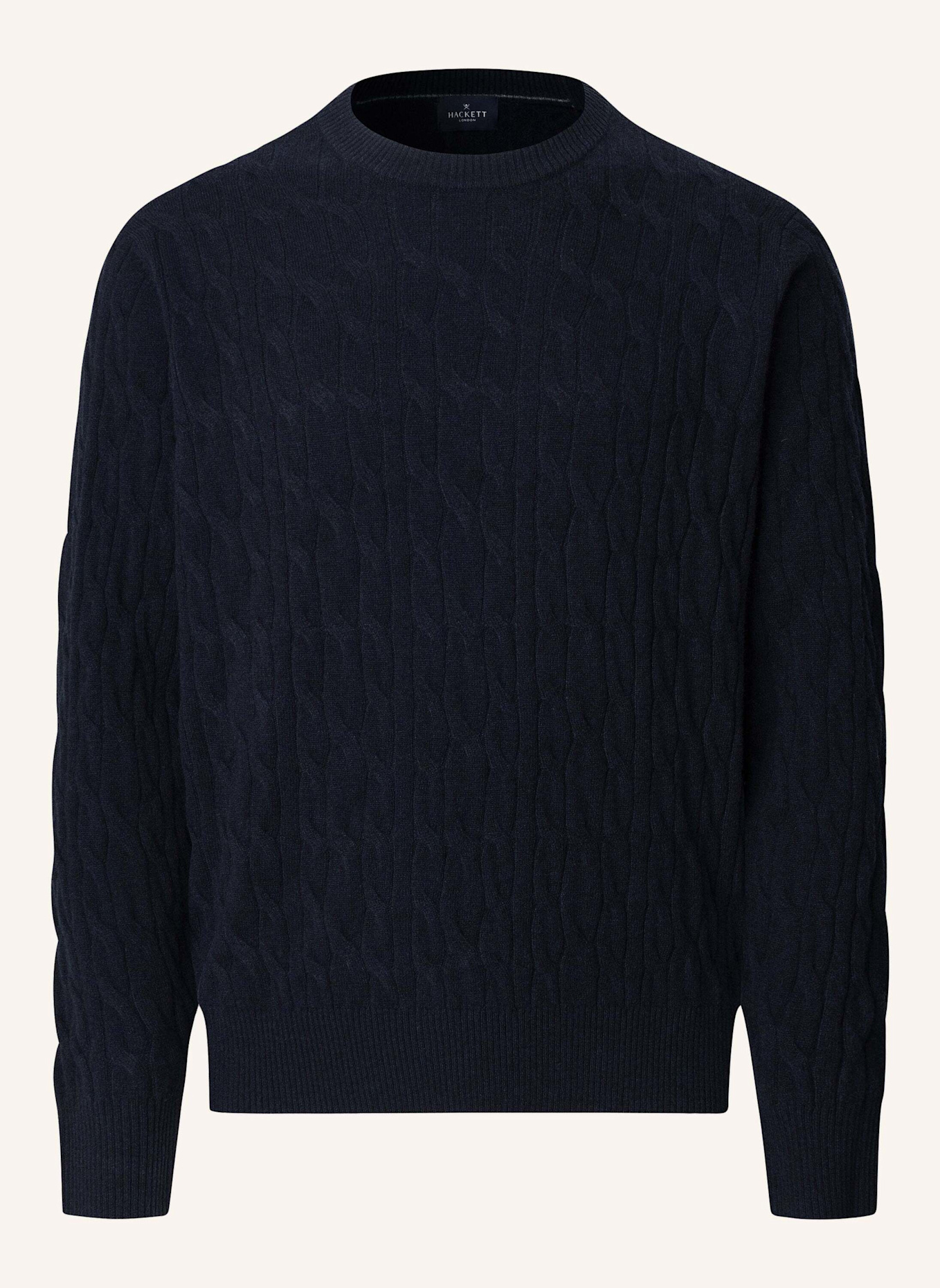 HACKETT LONDON Pullover LW CABLE CREW: BLAU