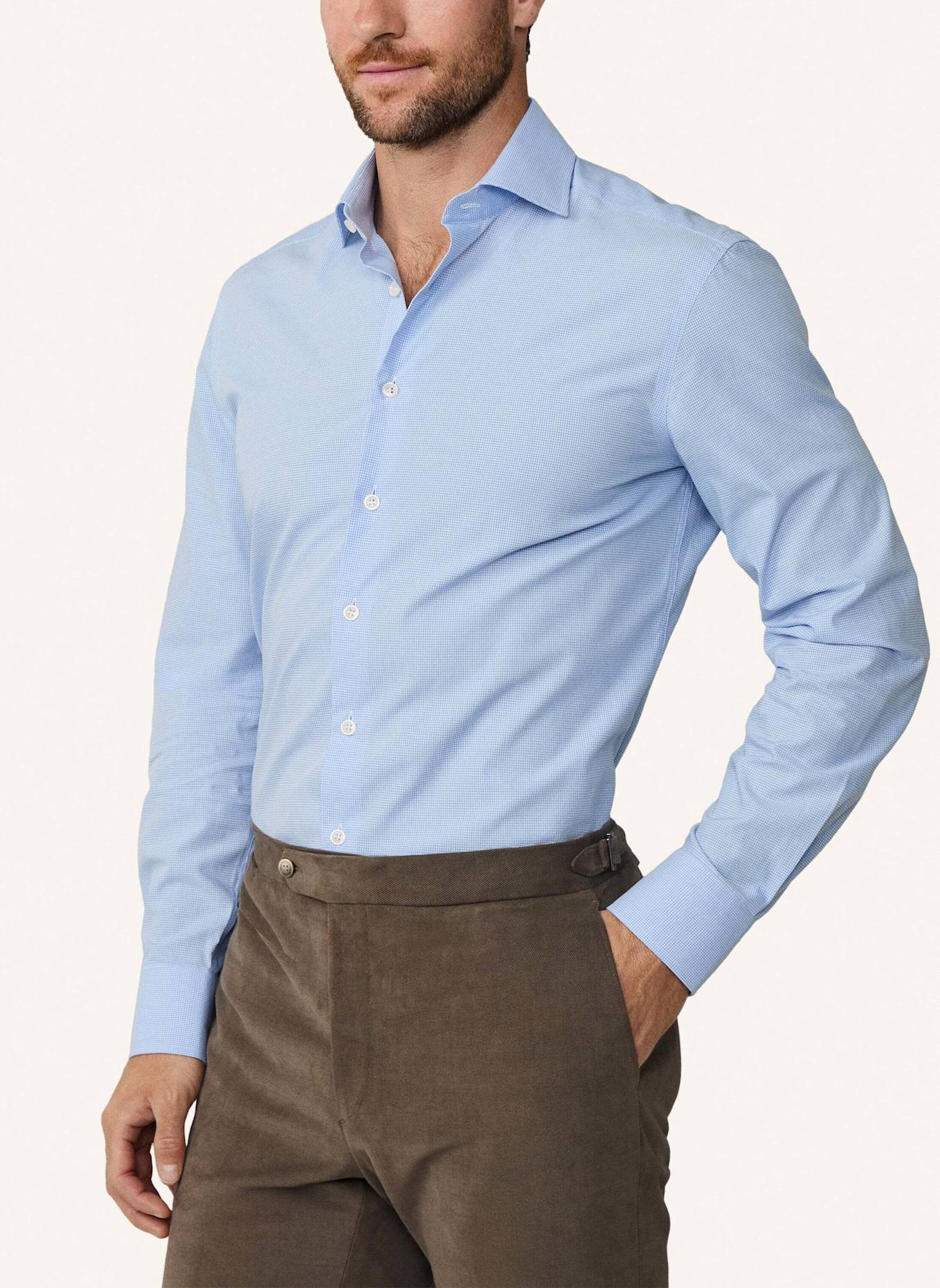 HACKETT LONDON Freizeithemd FORMAL GINGHAM: HELLBLAU