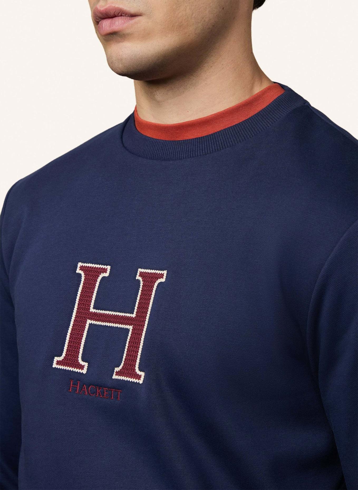 HACKETT LONDON Sweatshirt HERITAGE H CREW: BLAU
