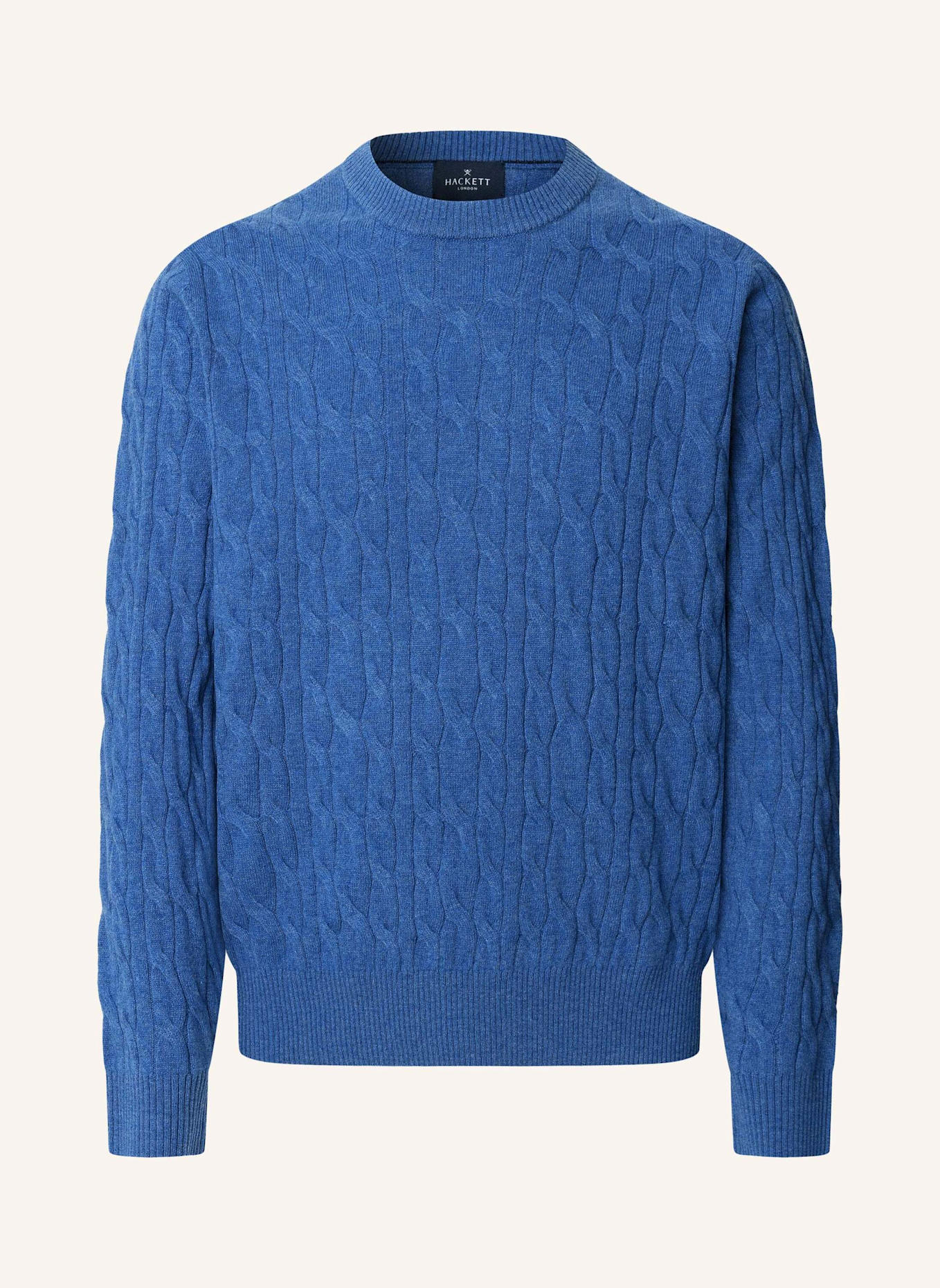HACKETT LONDON Pullover LW CABLE CREW: DUNKELBLAU