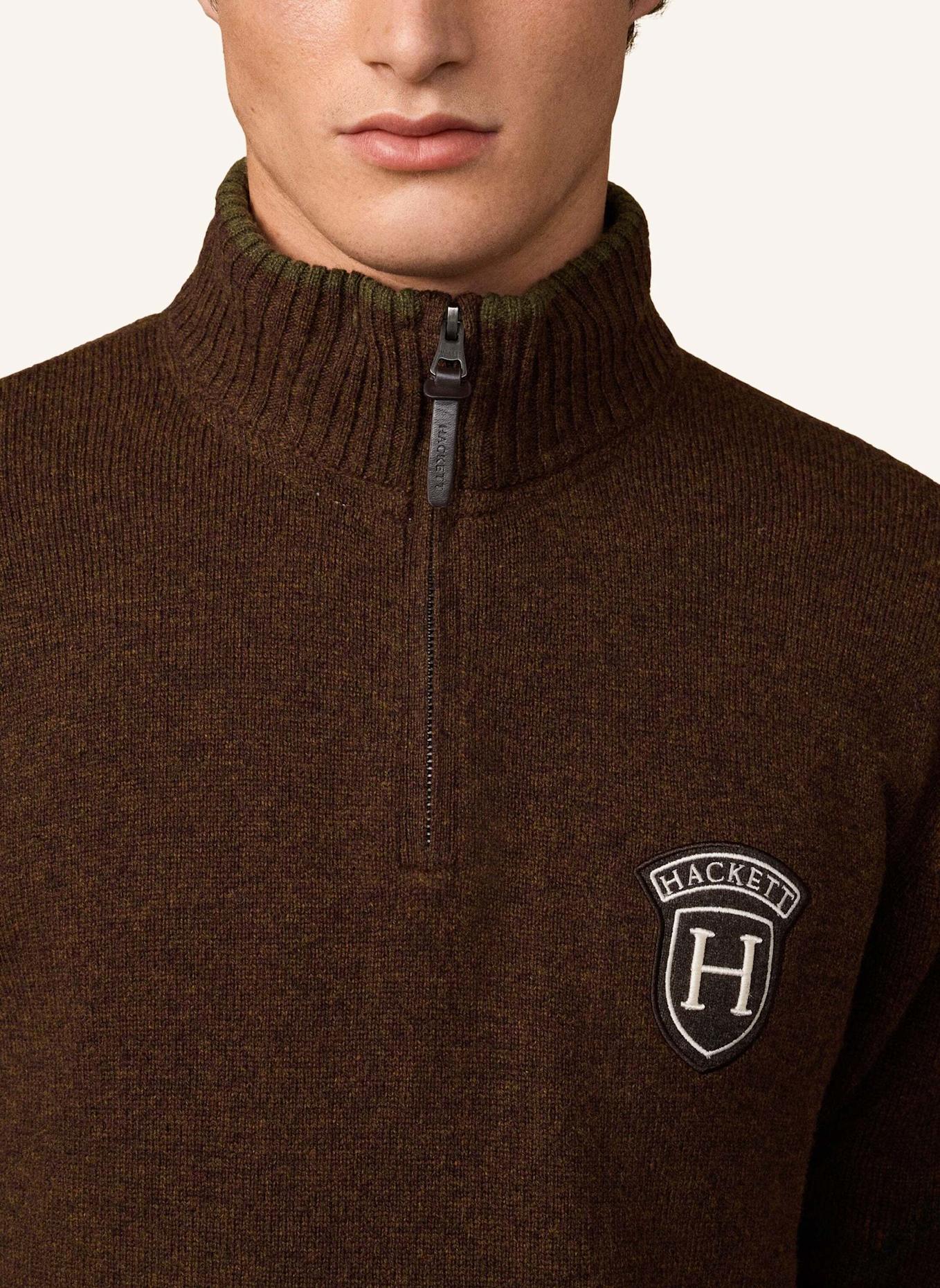 HACKETT LONDON Pullover ULTRA LW BLAZER.: DUNKELBRAUN