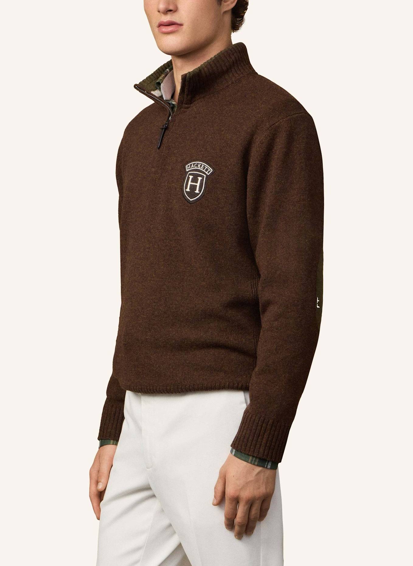 HACKETT LONDON Pullover ULTRA LW BLAZER.: DUNKELBRAUN